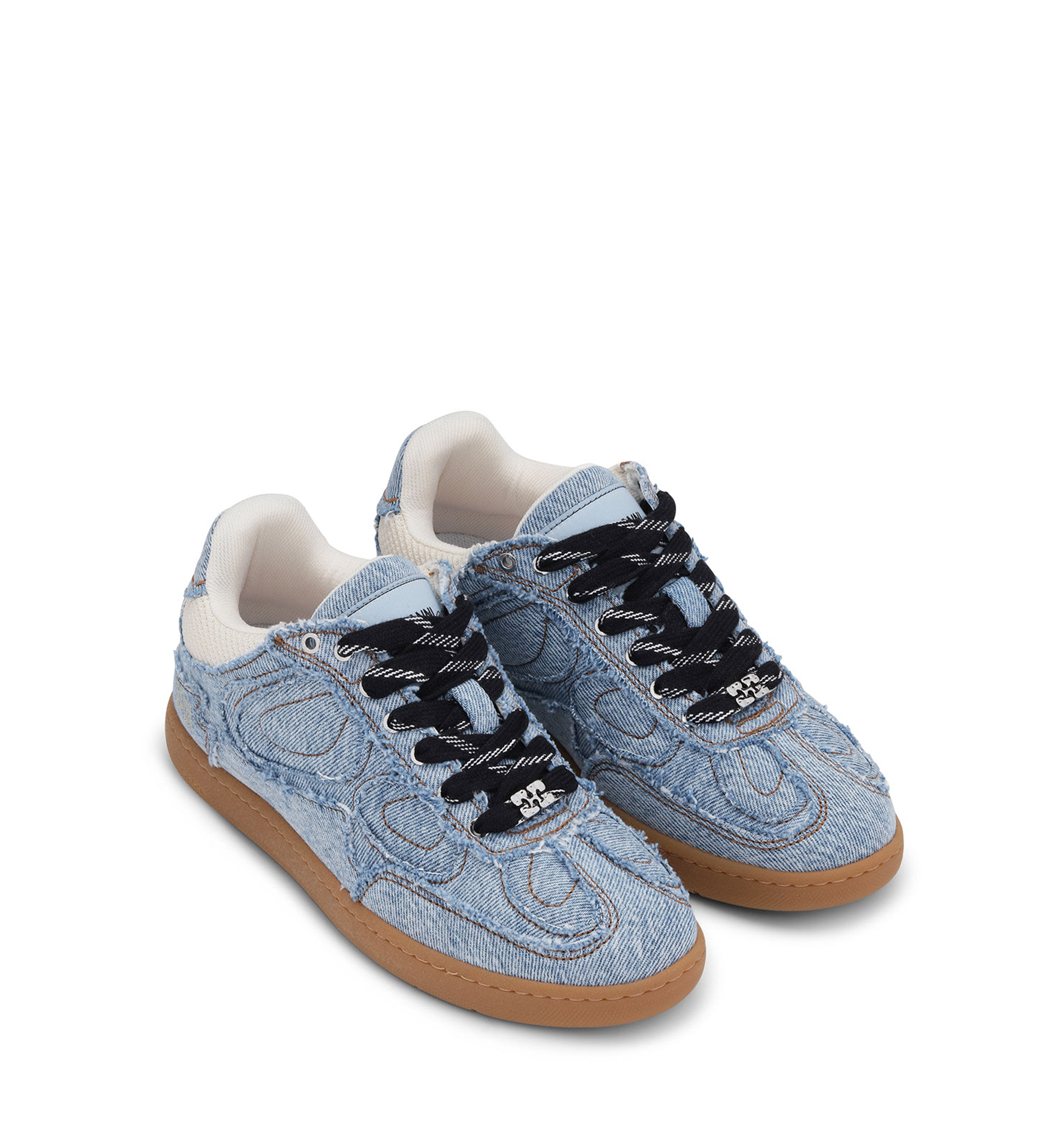 08 Denim Raw Edge Sneakers