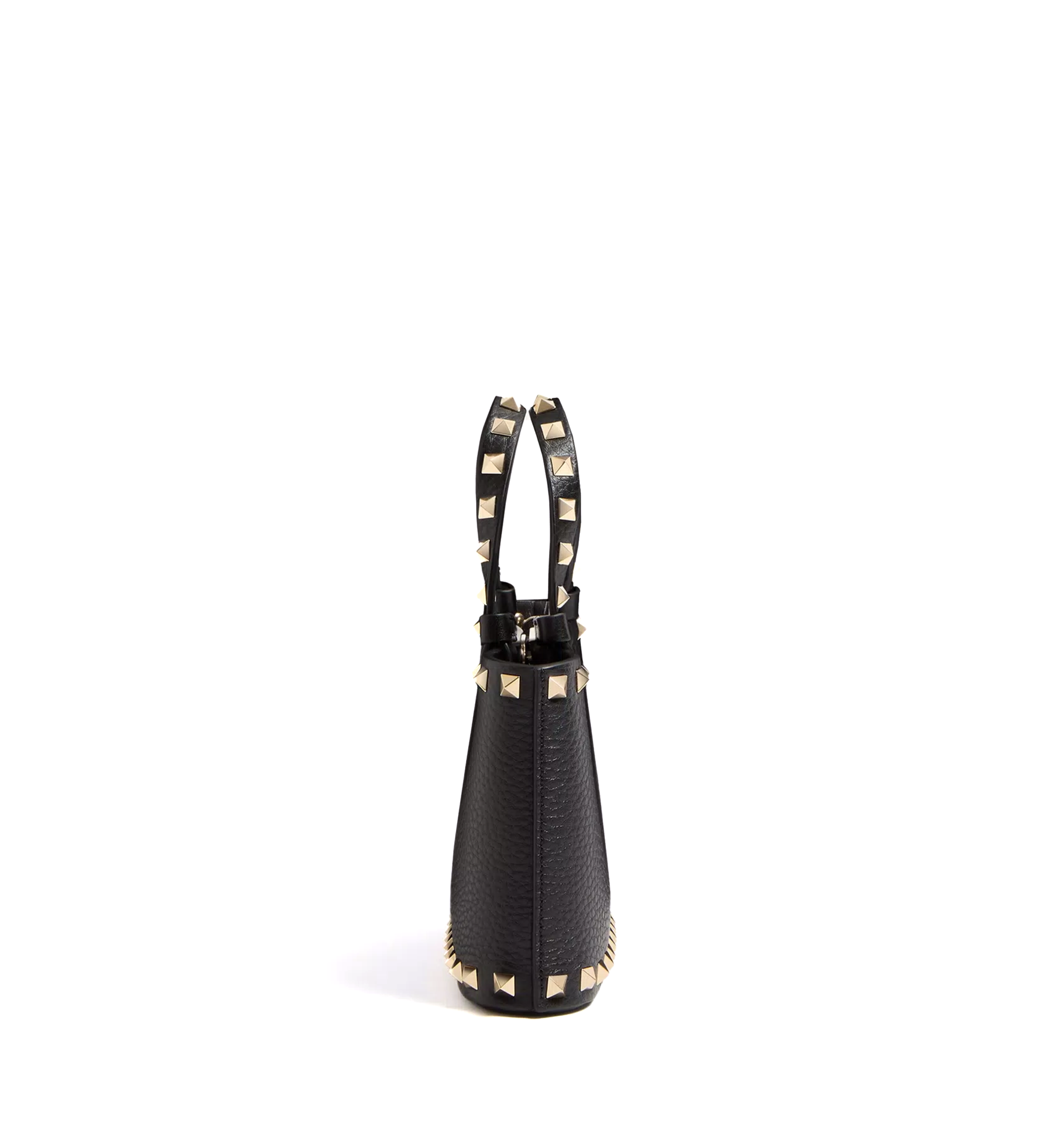 Mini Rockstud Shopping Bag In Grainy Calfskin