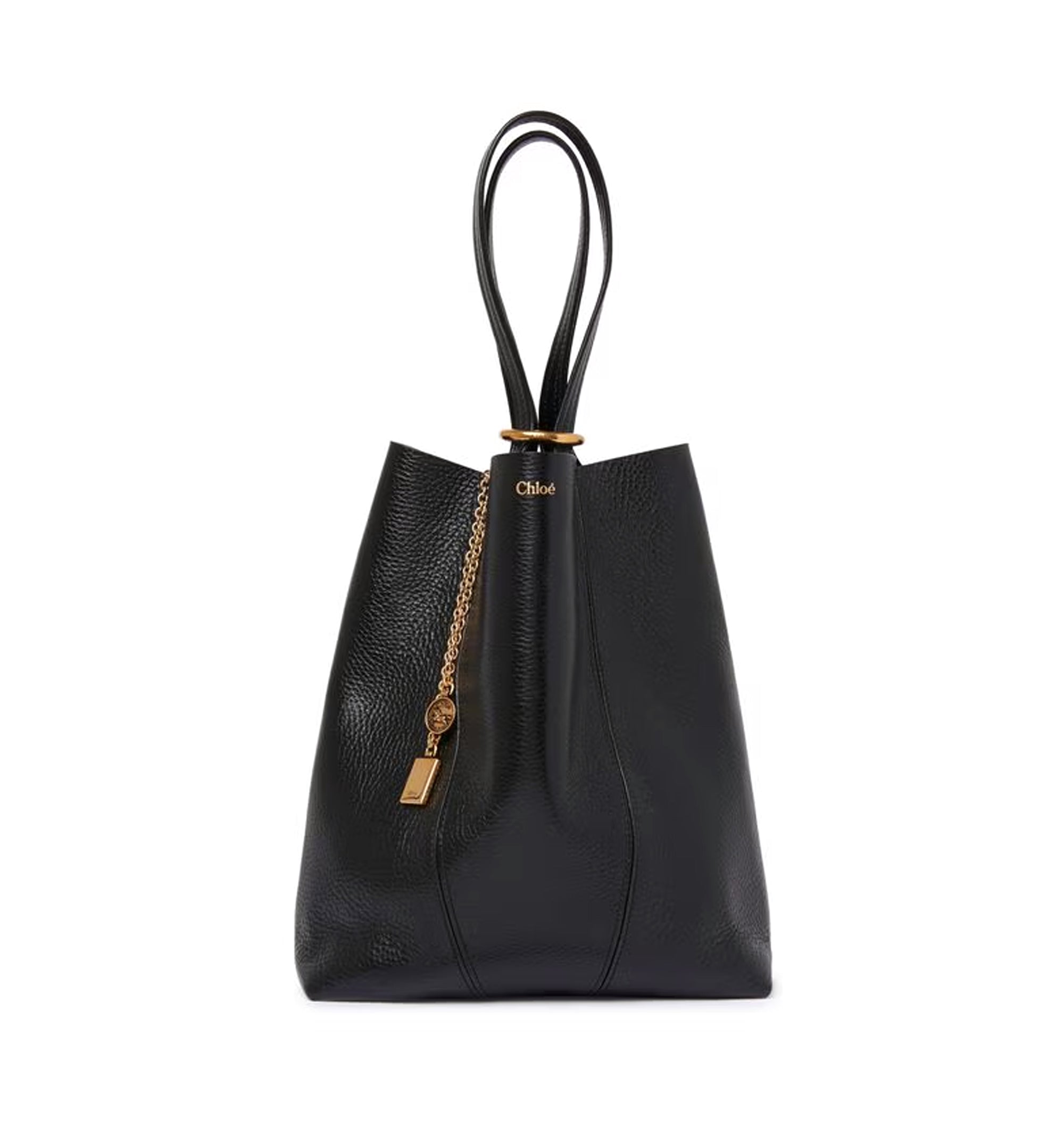 Chloé Spin Tote Bag in Grained Leather