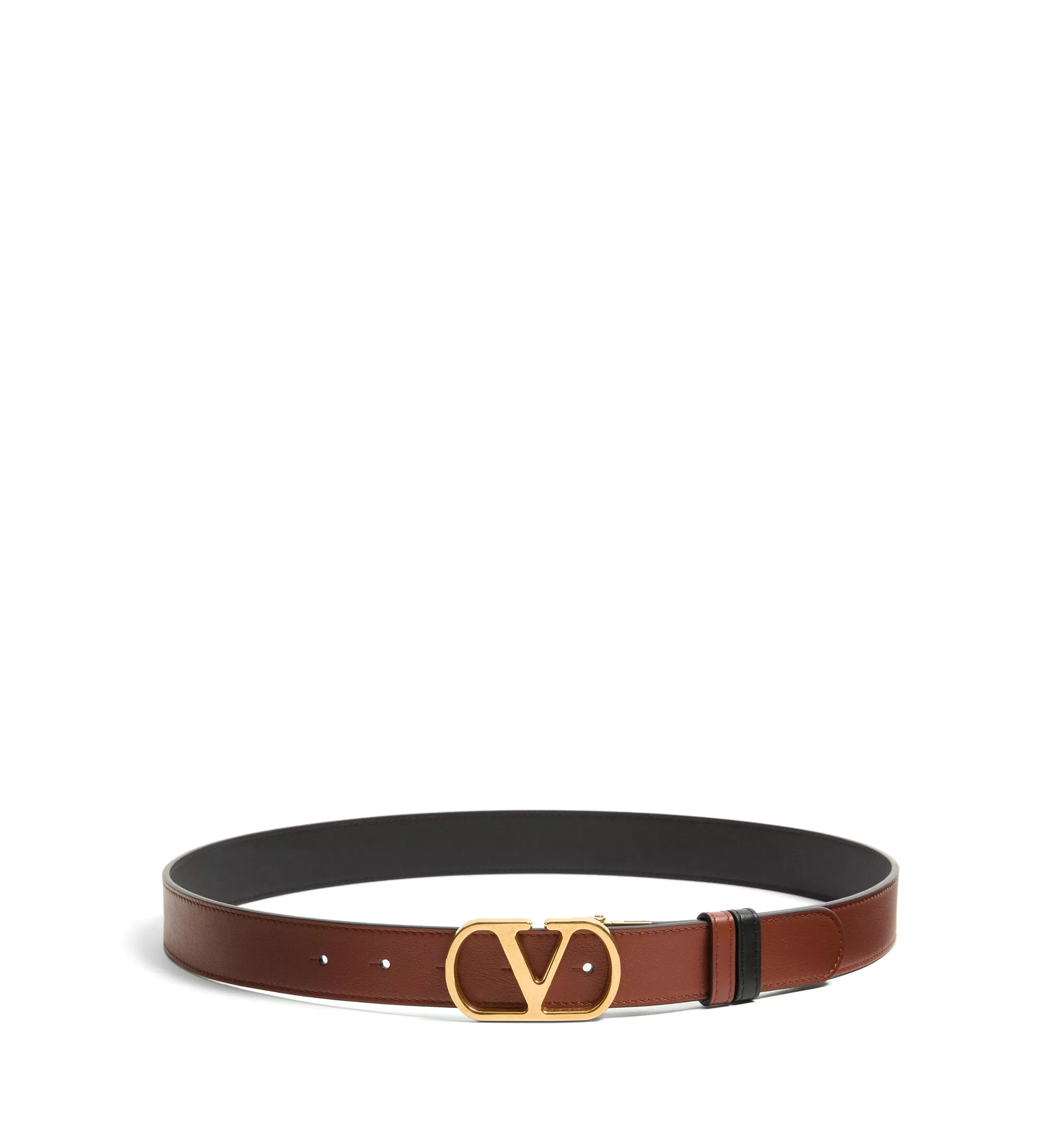 Vlogo Signature Reversible Shiny Calfskin Belt