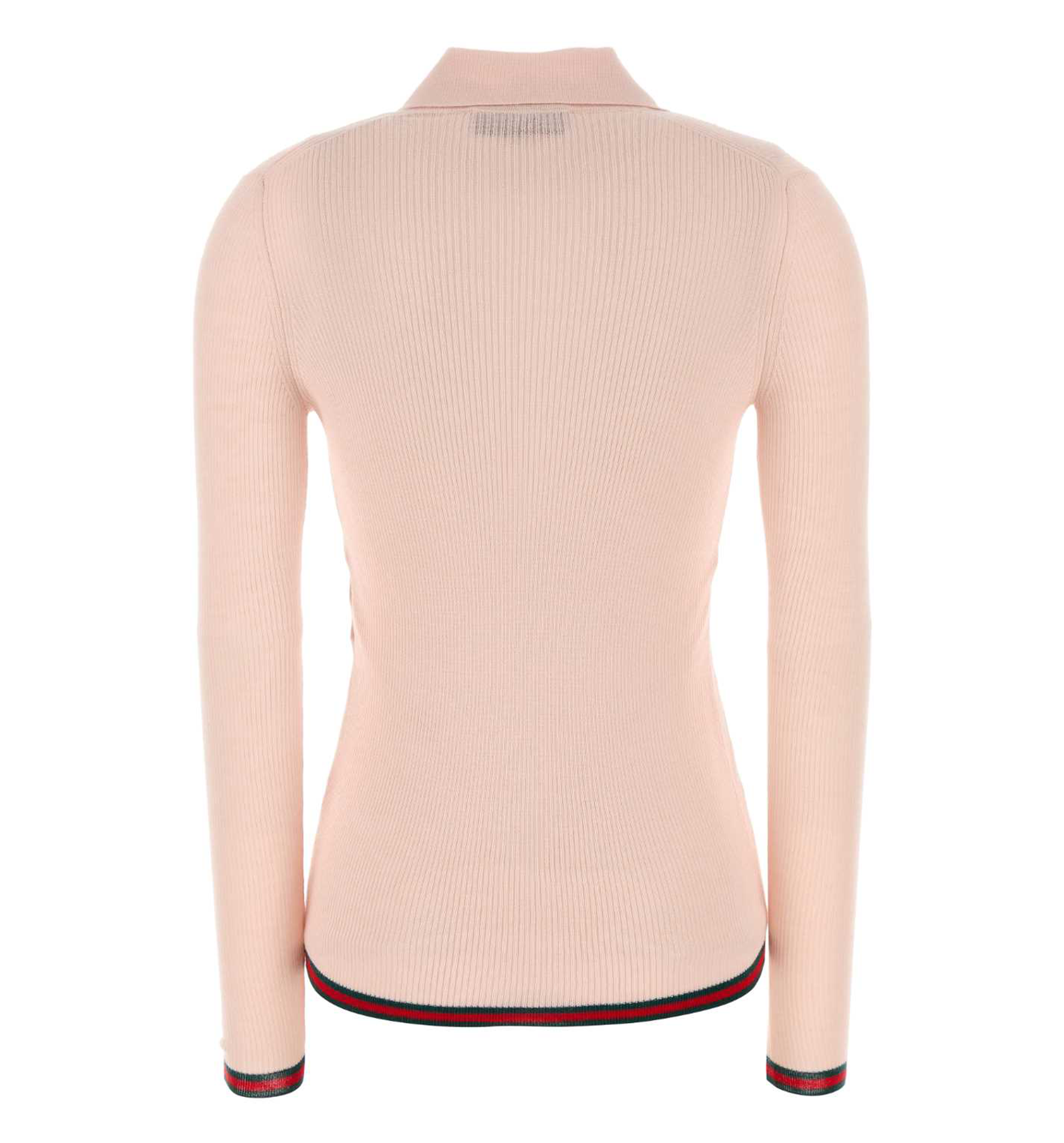 Cashmere and Silk Polo Top with Web