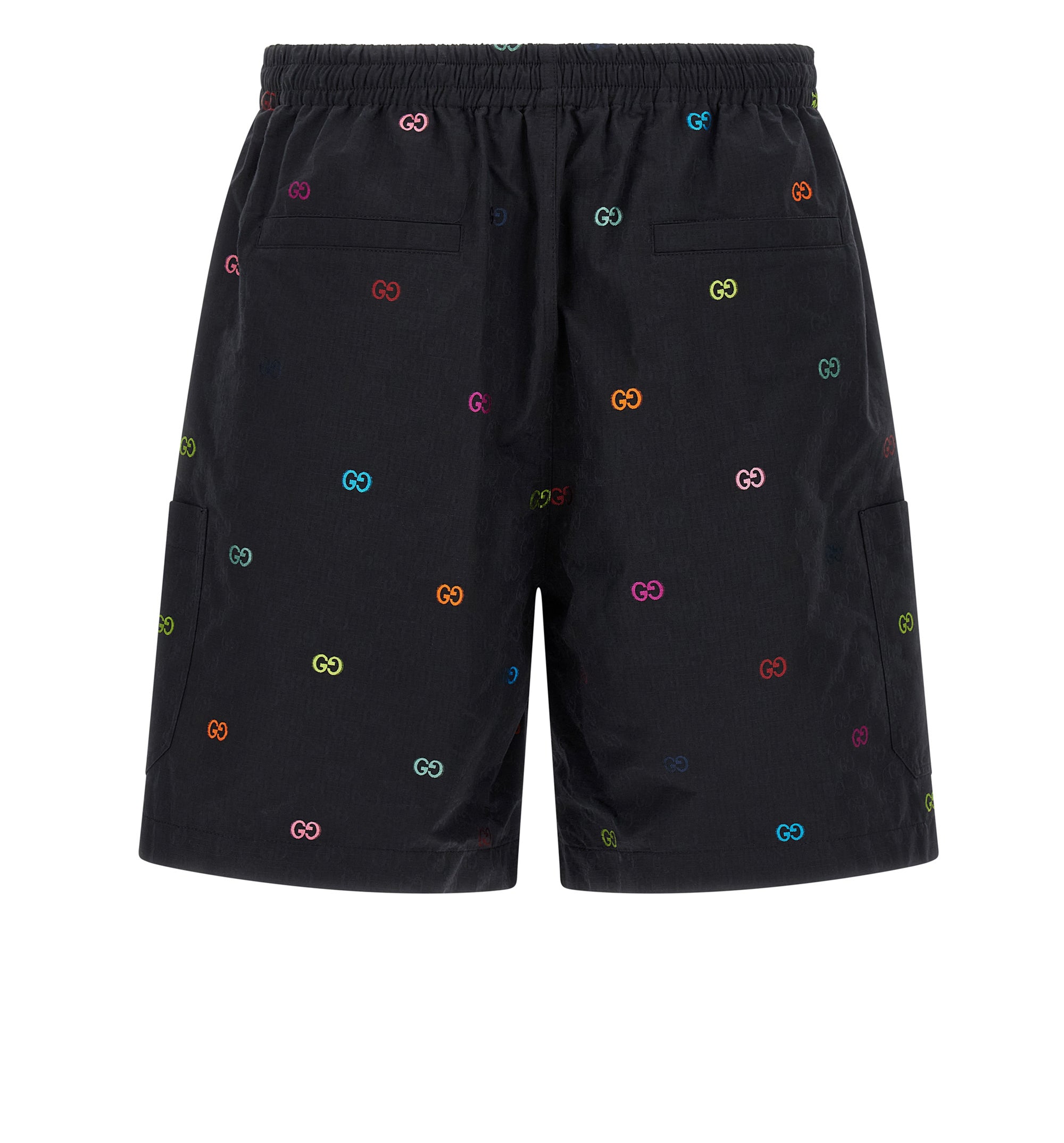 Multicolor fil coupé bermuda shorts
