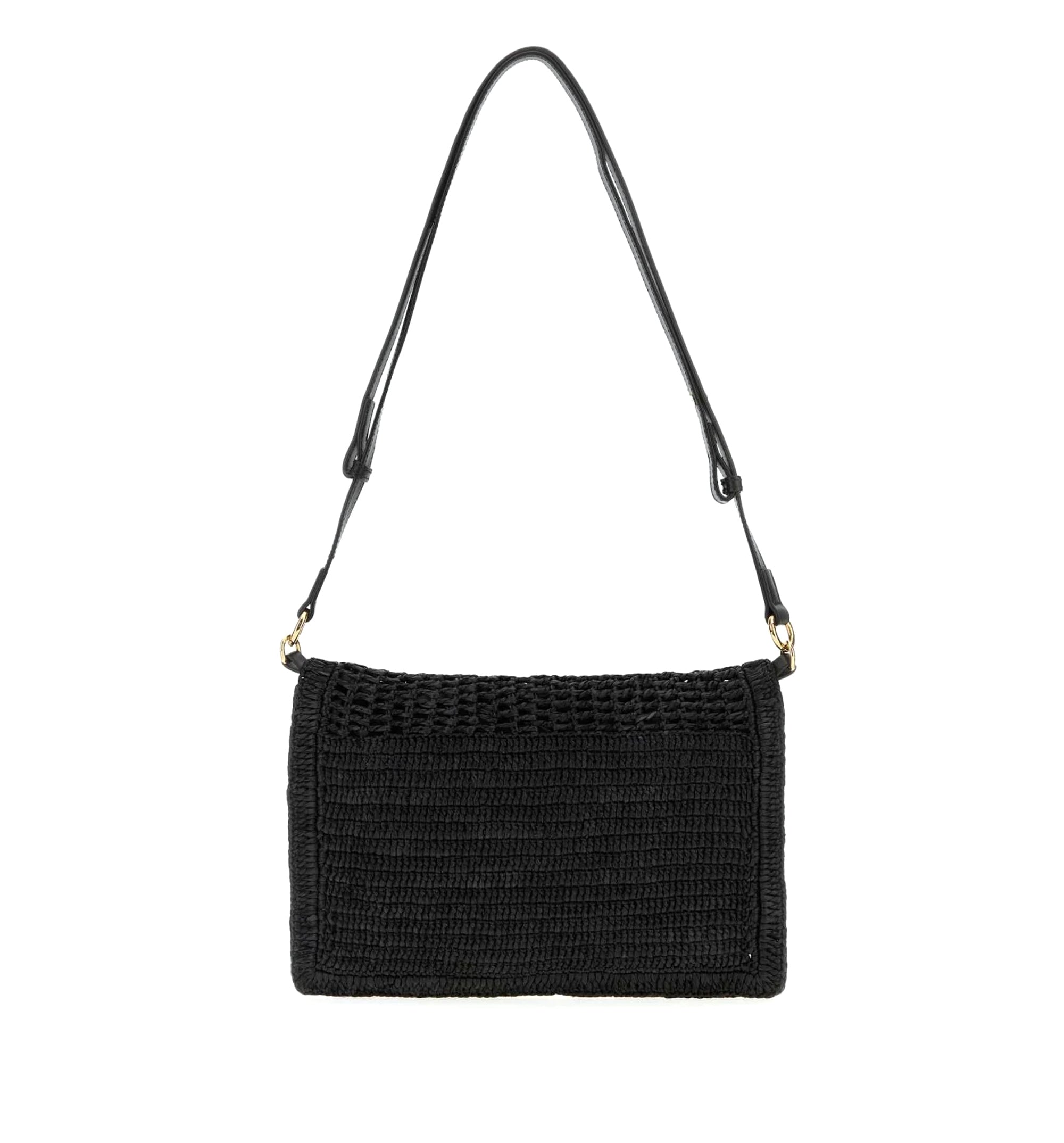 Summer Banana Flat Raffia Shoulder Bag