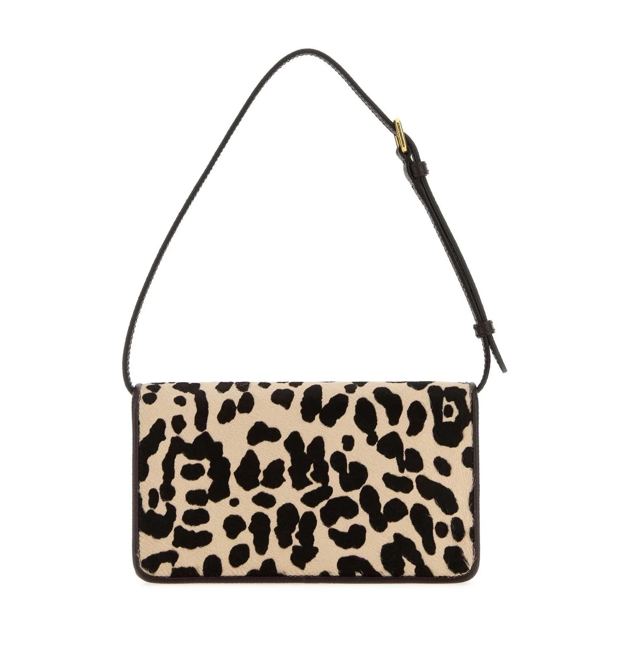 VLogo Signature Leopard Printed Shoulder Bag
