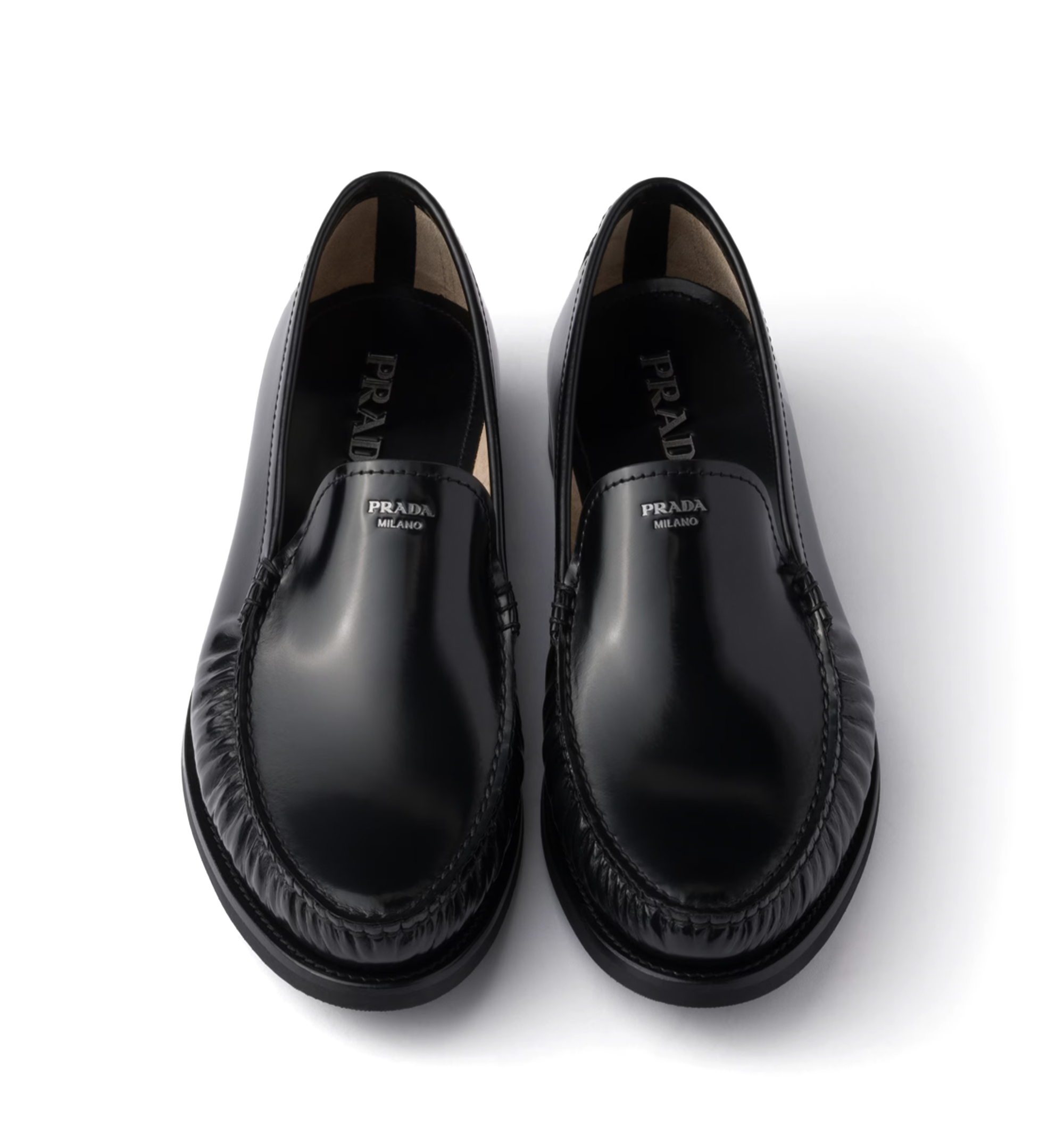 Brushed Leather Loafers