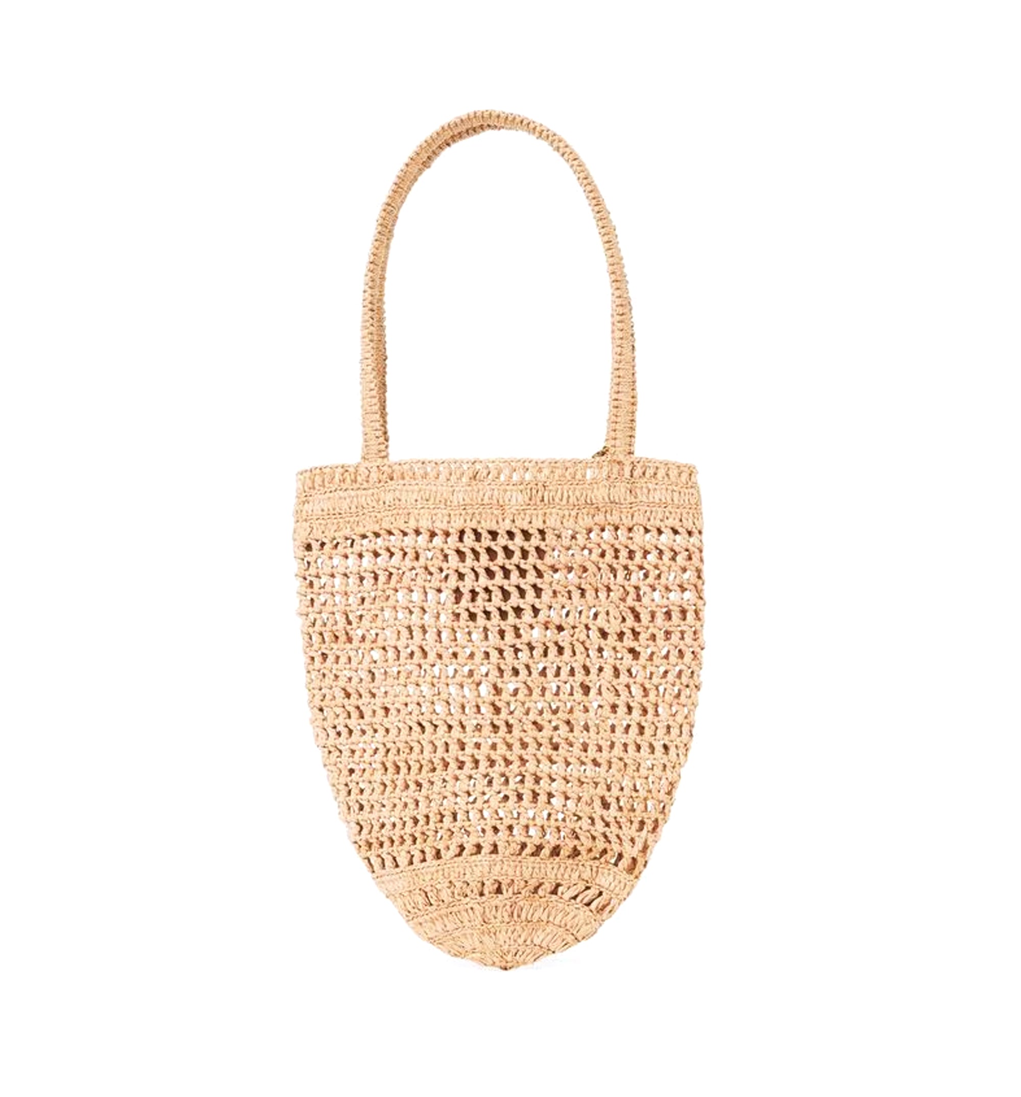 Small Summer Banana Tote Bag In Raffia