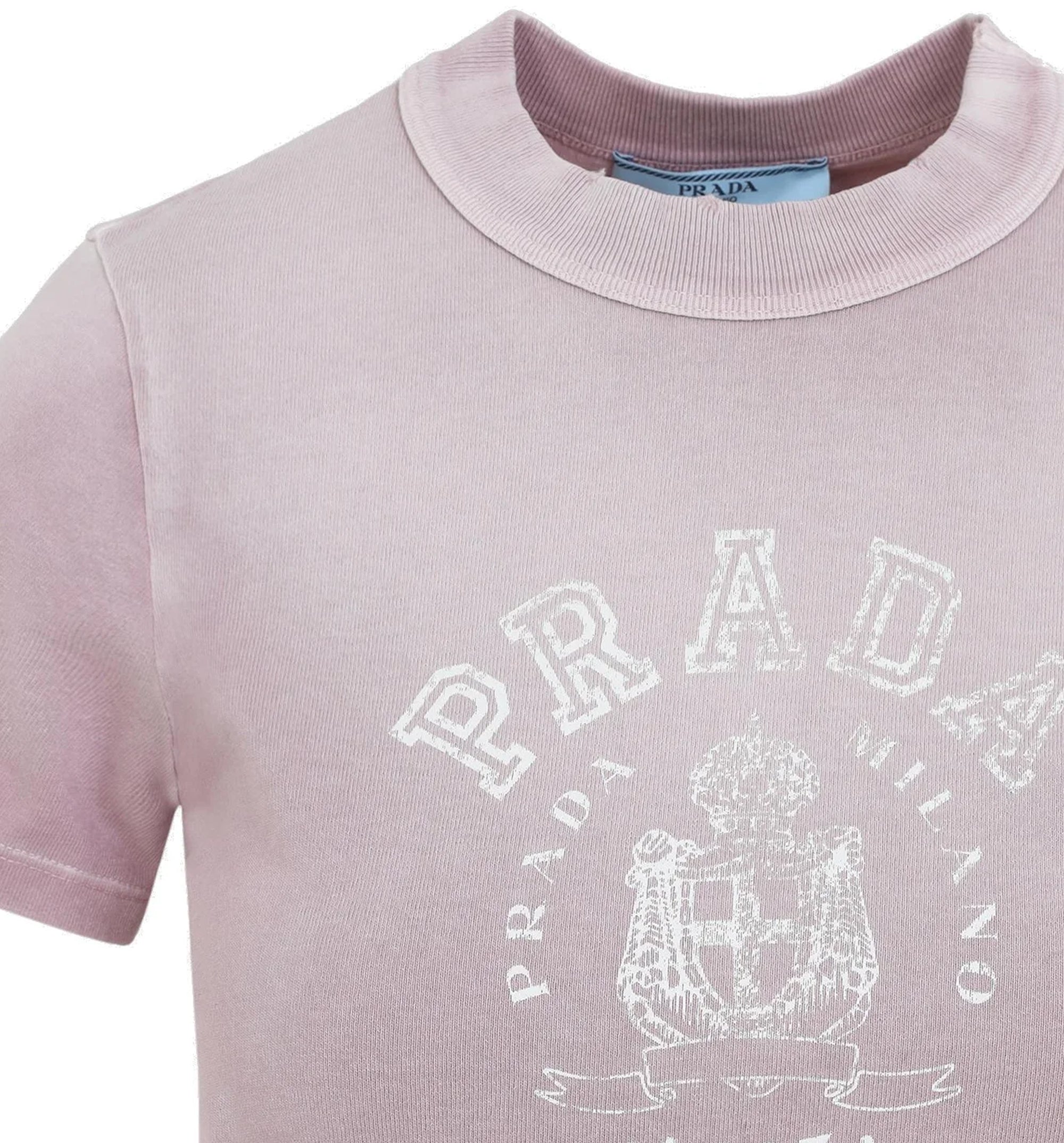 Prada Logo Printed Crewneck T-Shirt