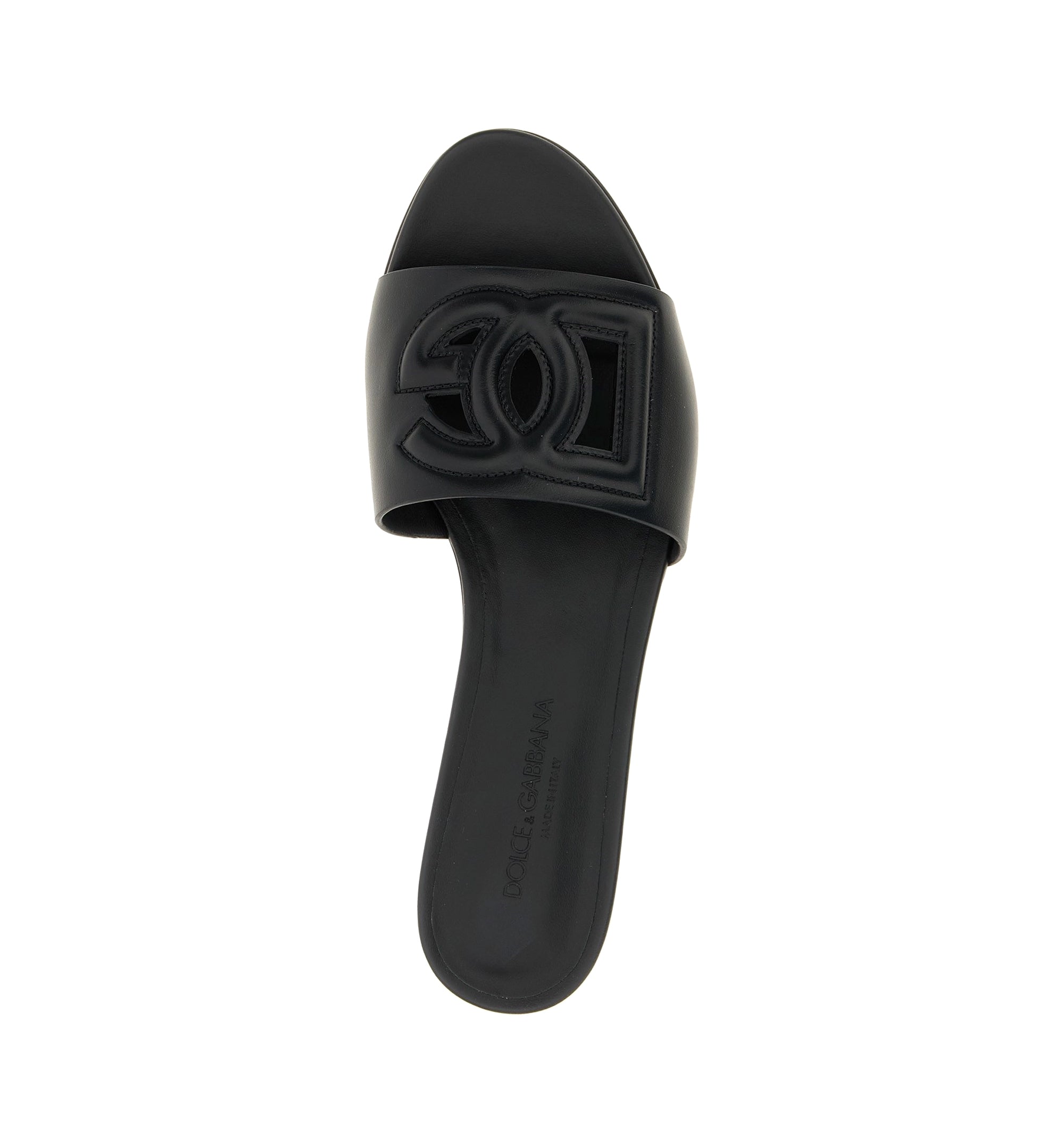 Calfskin Slides with DG Millennials Logo
