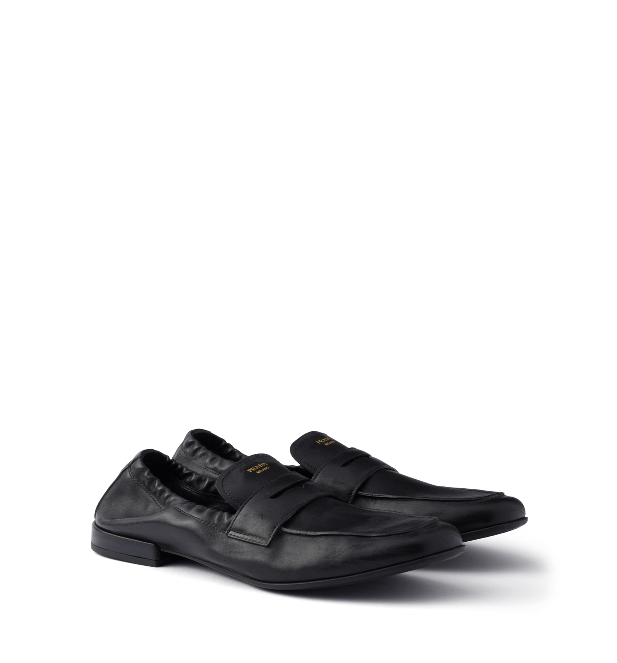 Shuffle Antiqued Leather Loafers
