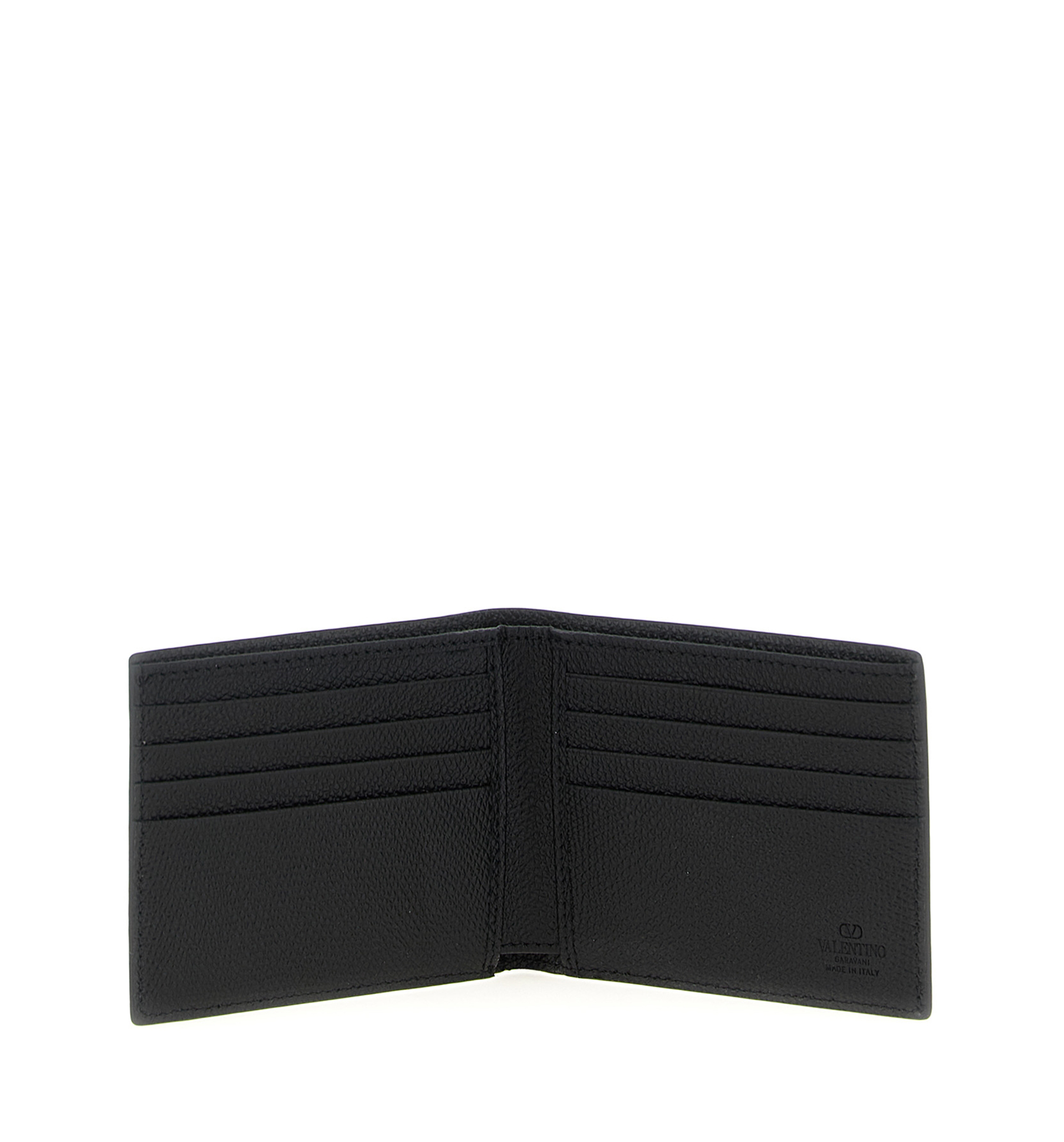 Valentino Garavani Vlogo Signature Grainy Calfskin Wallet