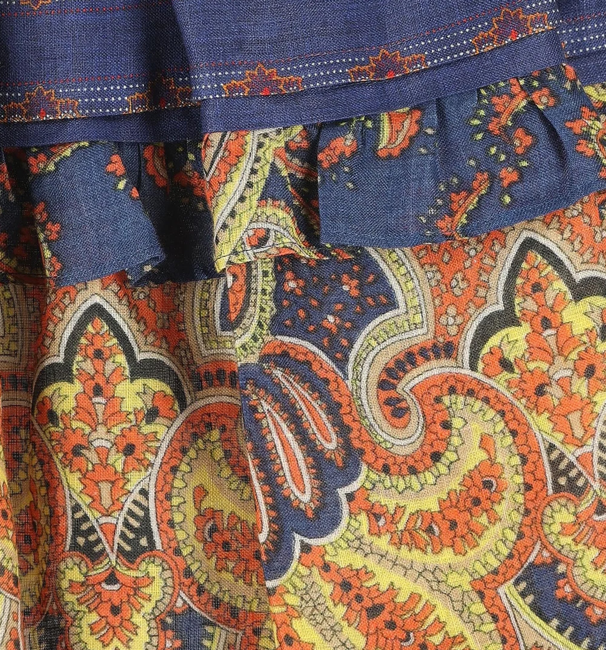 All-Over Patterned Flared Skirt