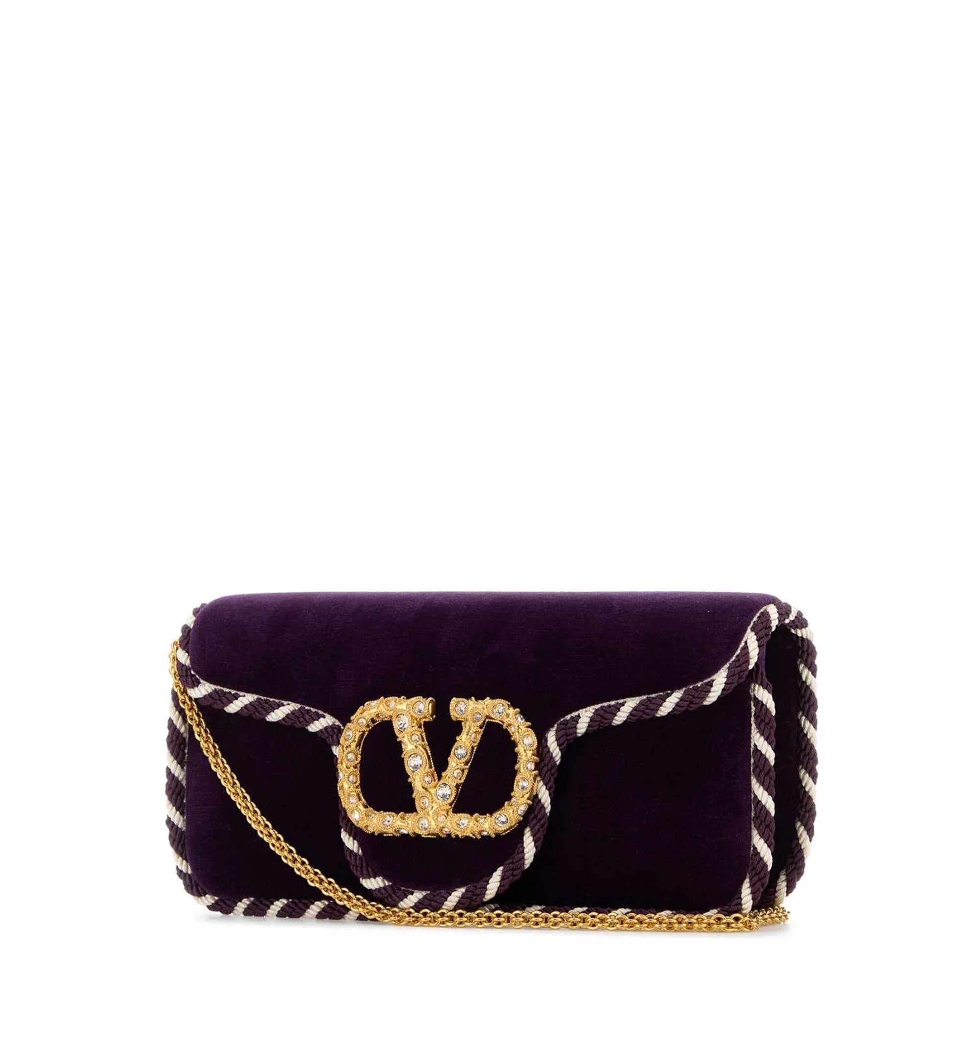 Locò Velvet Foldover Top Clutch Bag