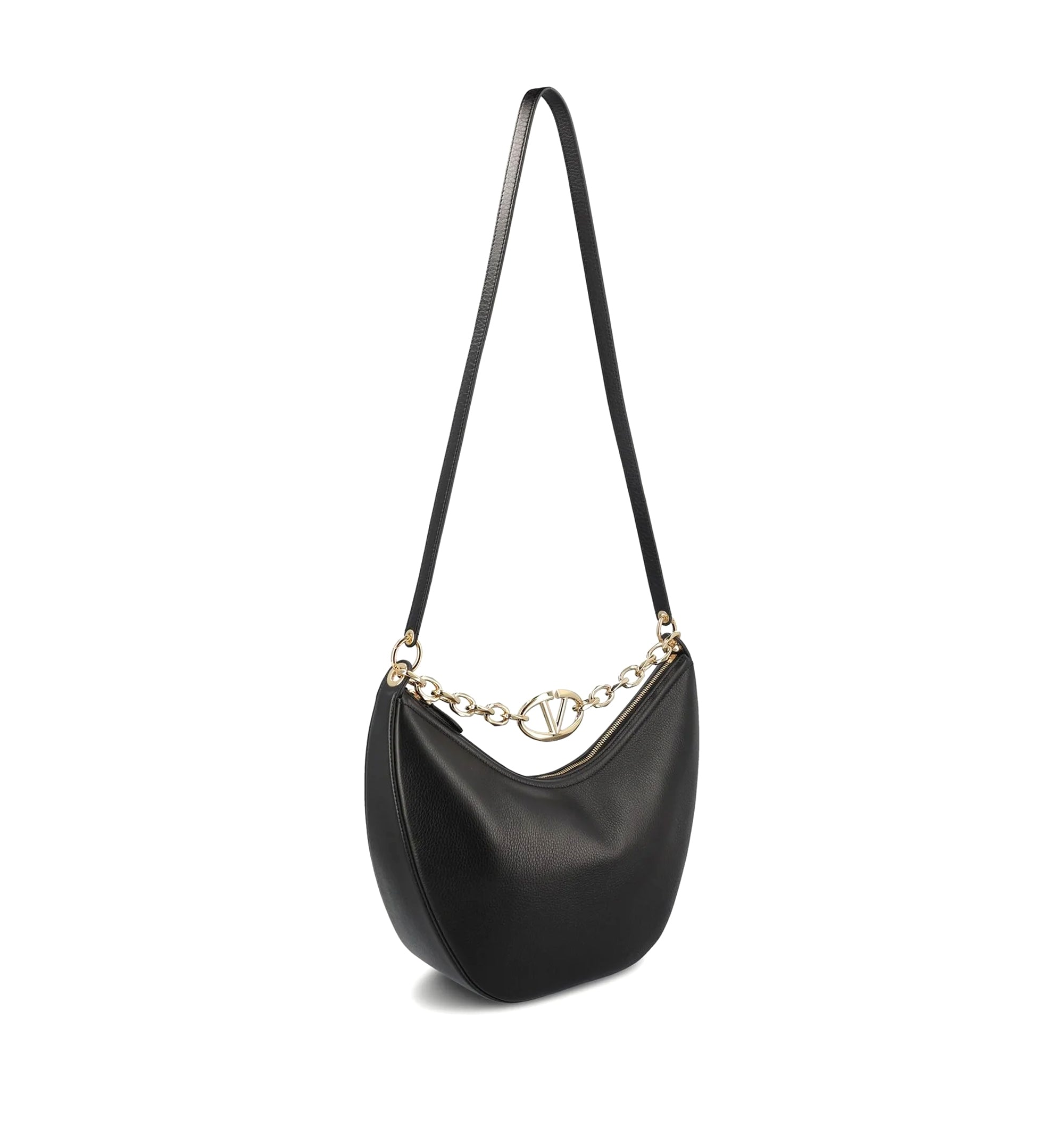 VLogo Moon Zip-Up Medium Shoulder Bag