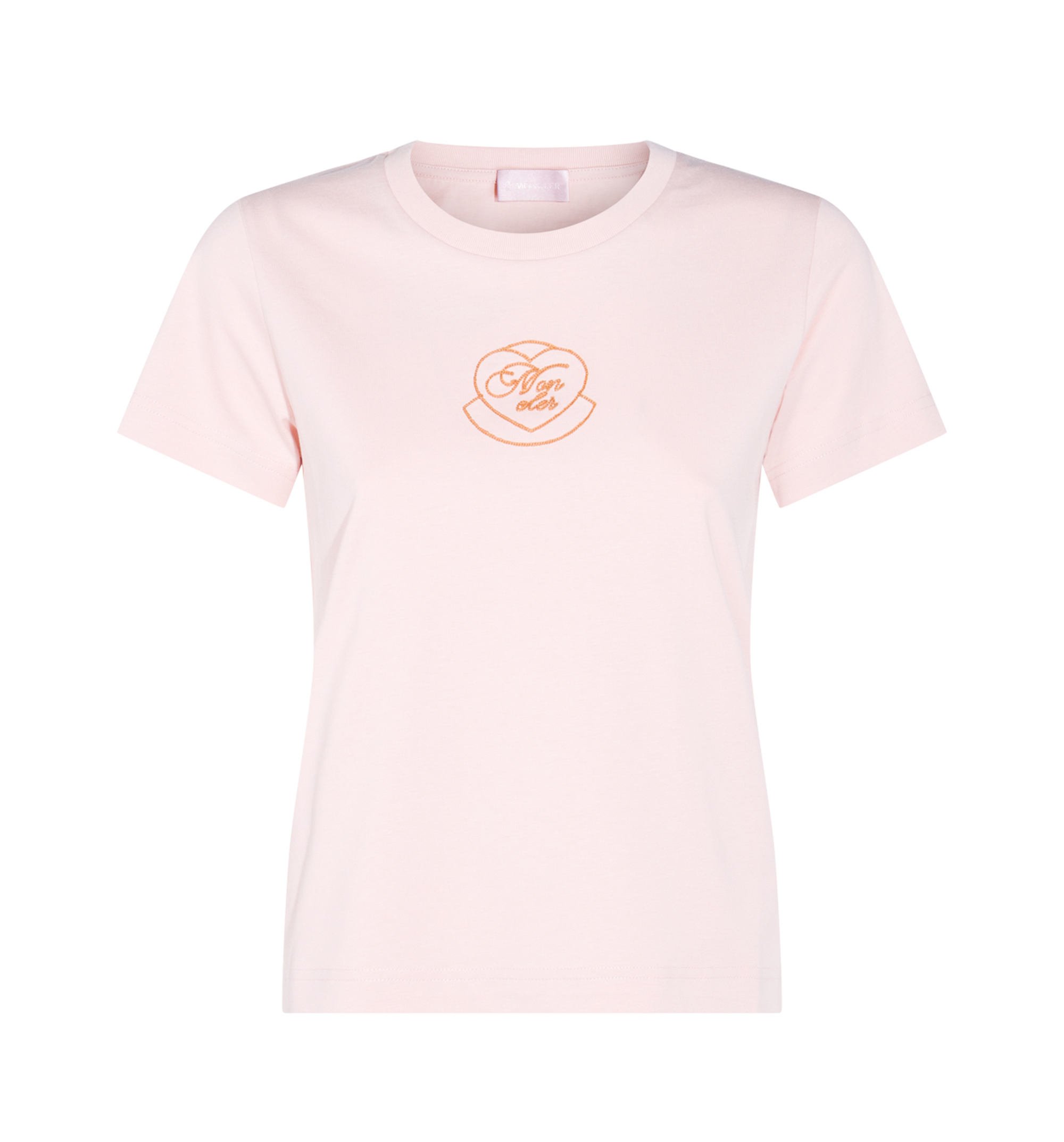 Embroidered Heart Logo Cotton T-Shirt