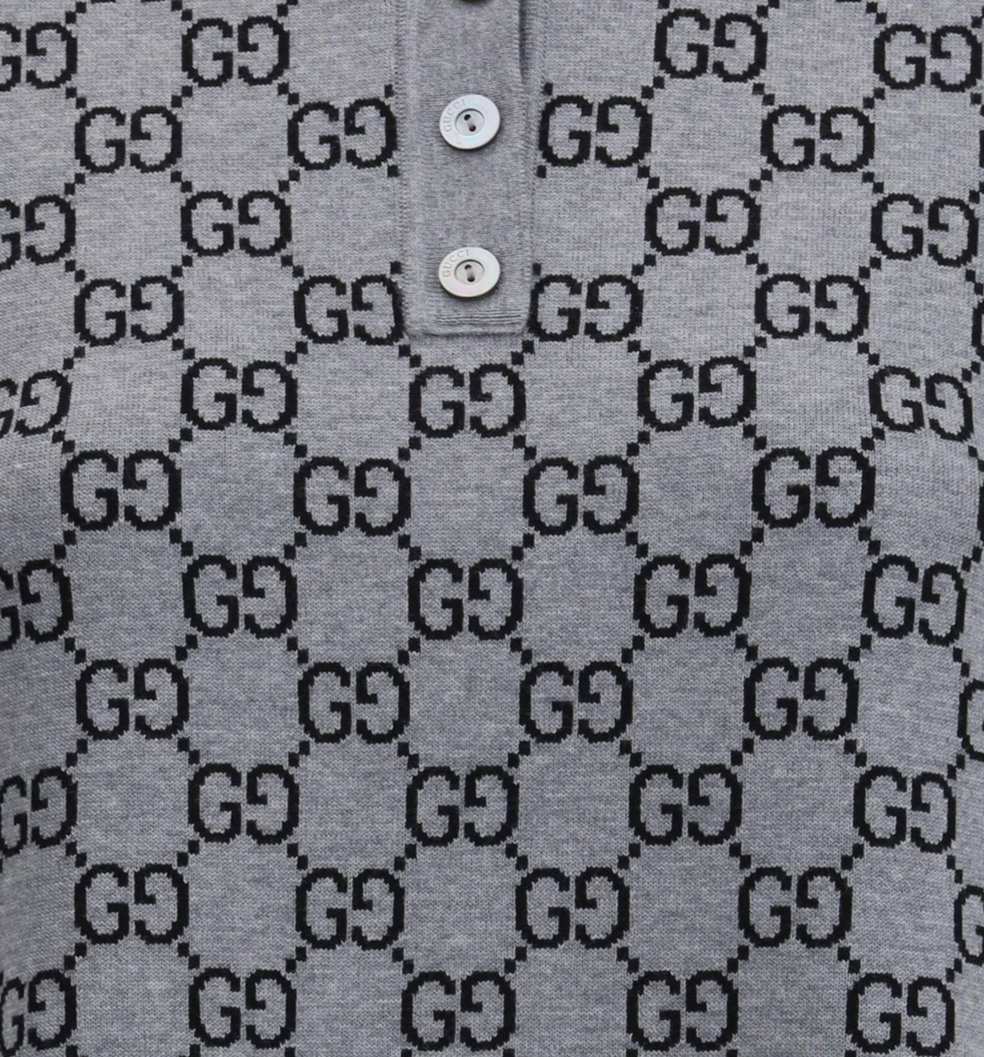 GG Wool Jacquard Polo Dress