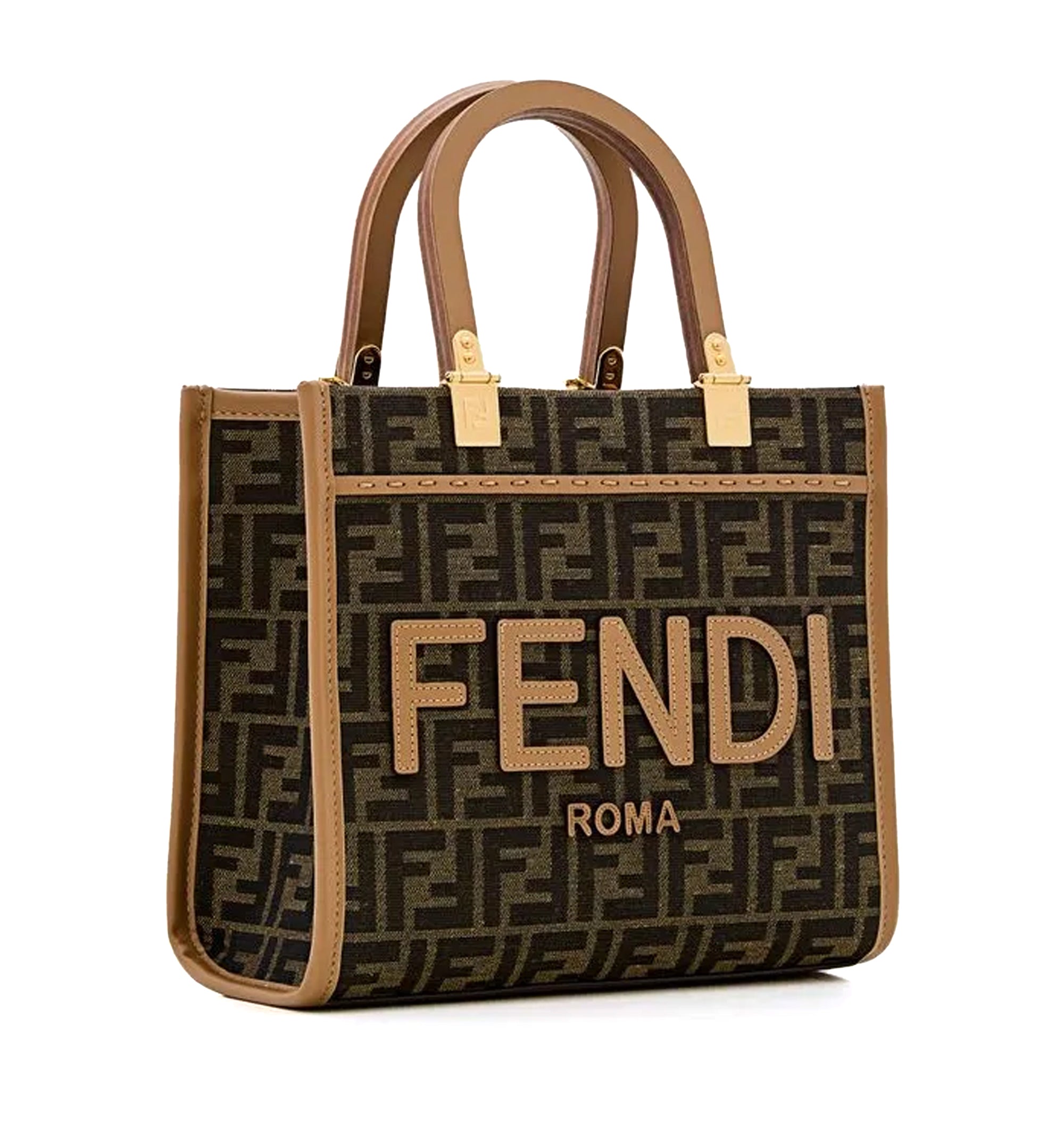 Sunshine Small FF Jacquard Fabric Bag