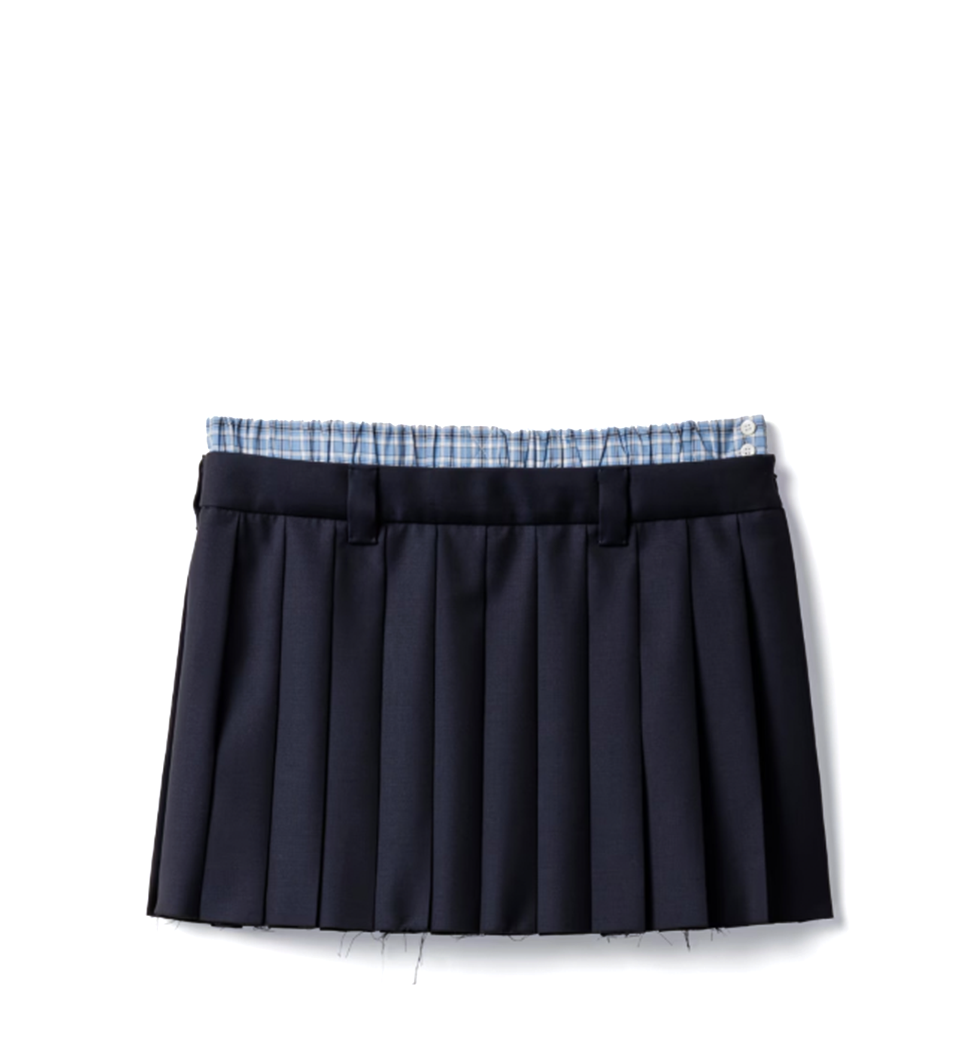 Pleated batavia miniskirt