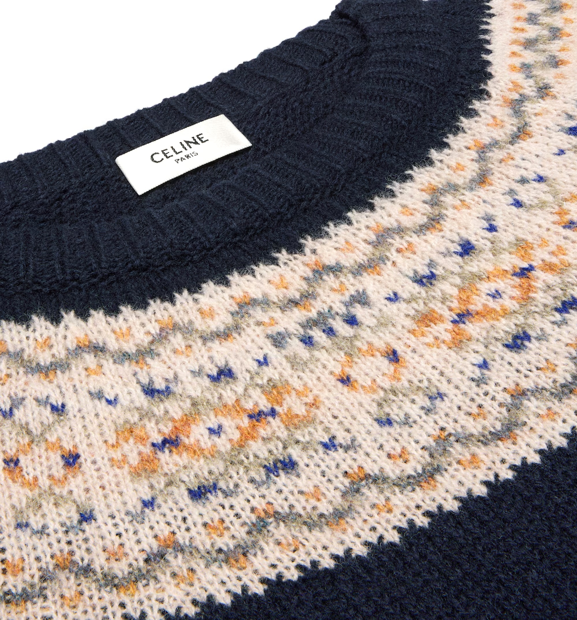 Crewneck Sweater In Triomphe Fair Isle Wool