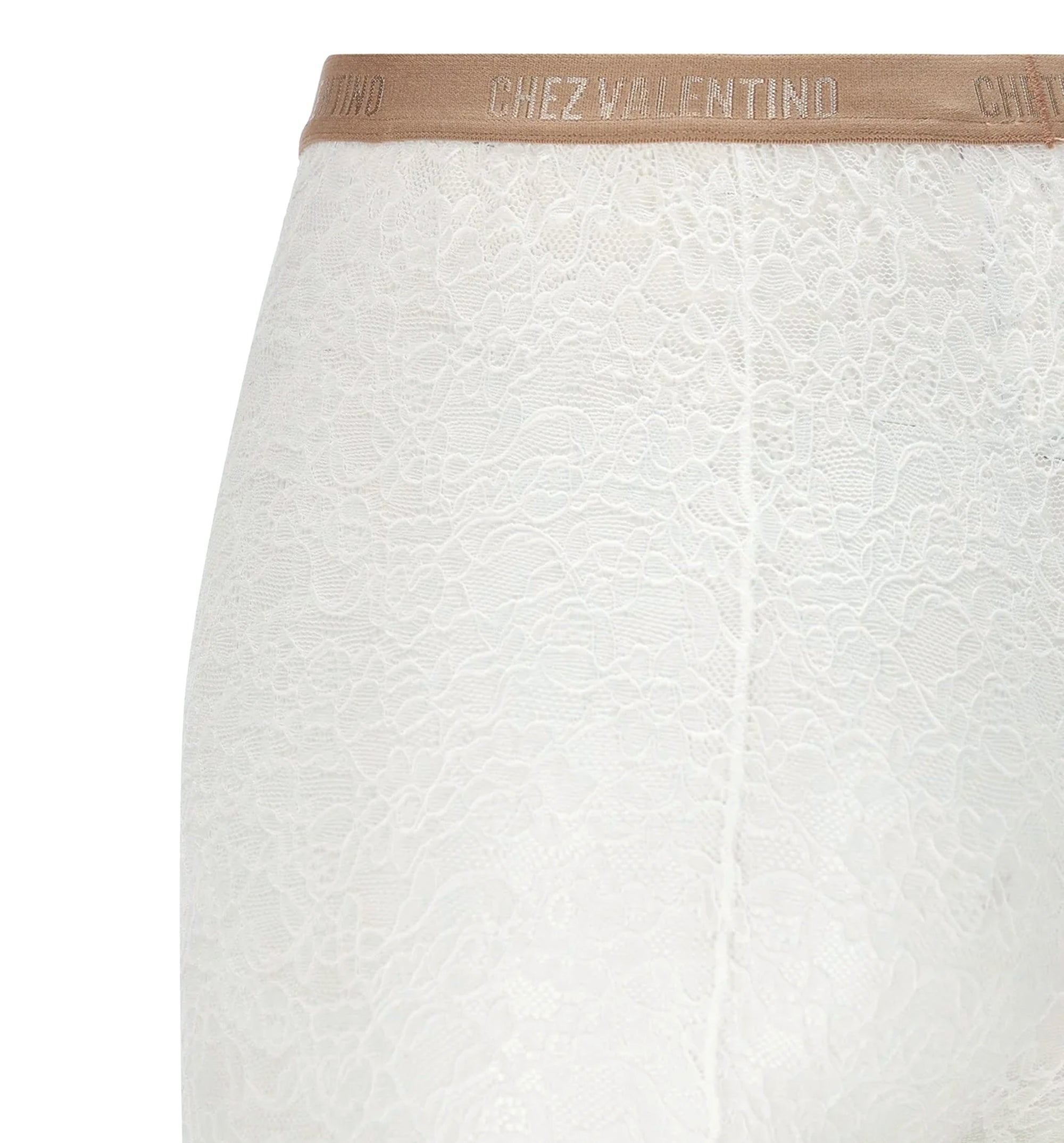 Valentino Logo Waistband Lace Detailed Tights