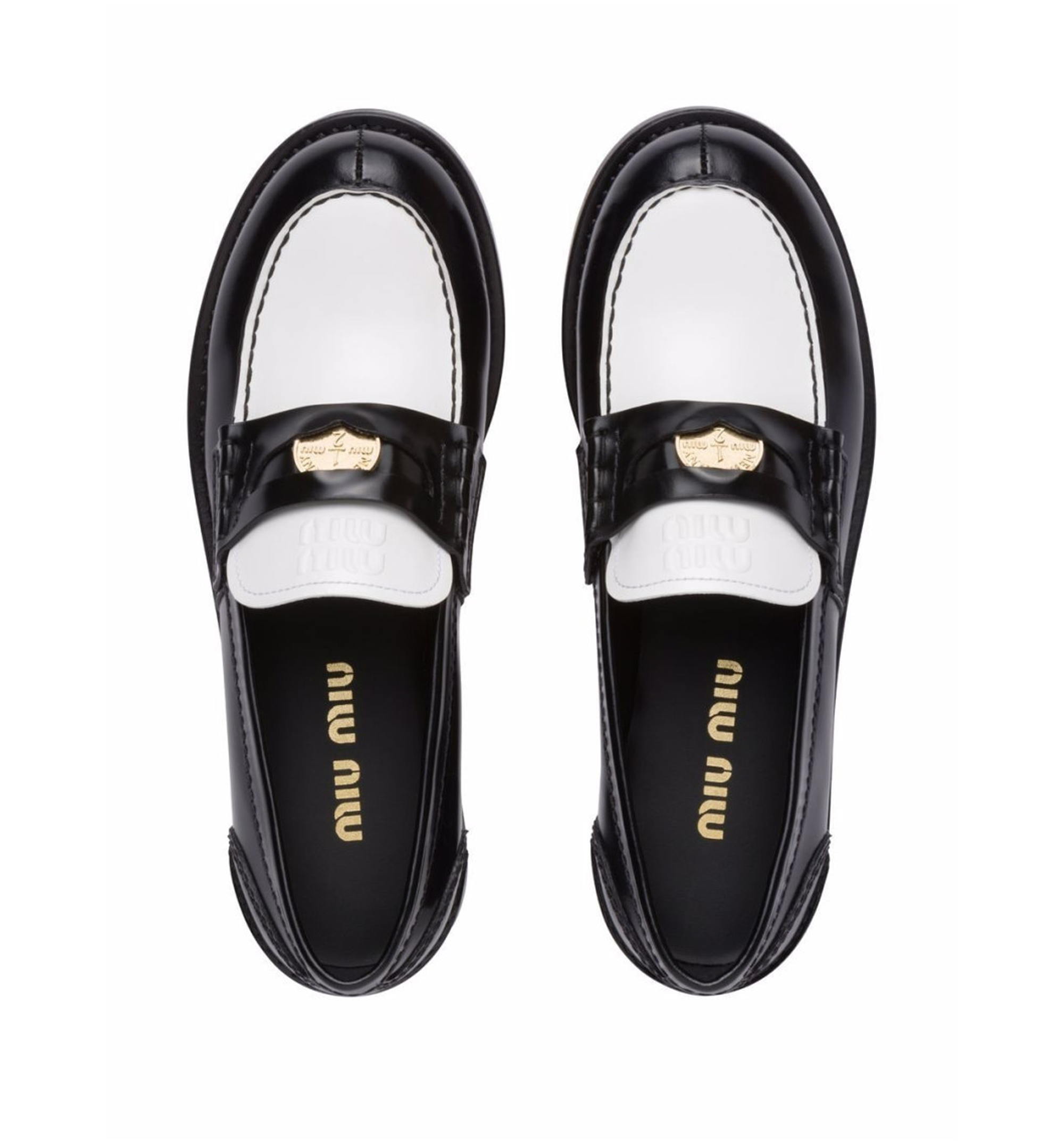 Two-Tone Leather Loafers