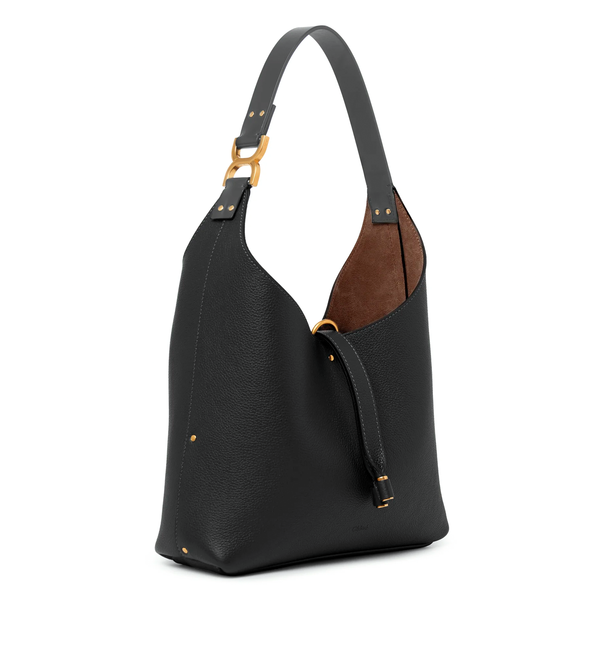 Small Marcie Hobo Bag in Grained Leather