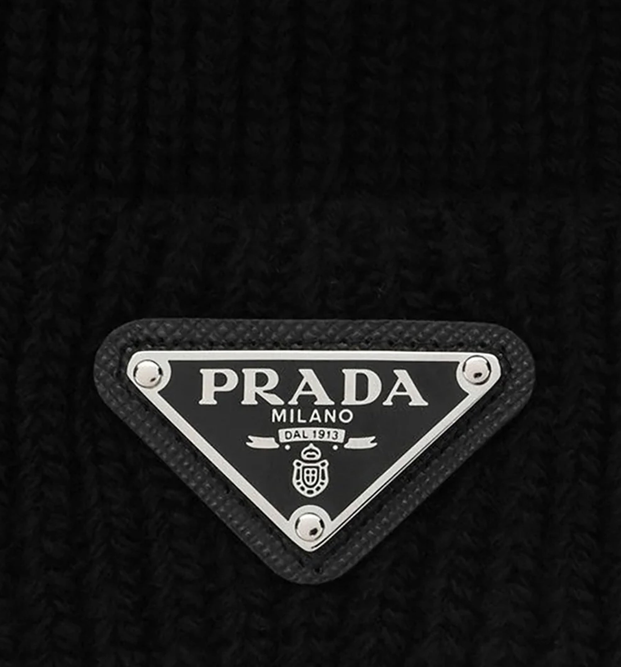 Prada Triangle-Logo Beanie