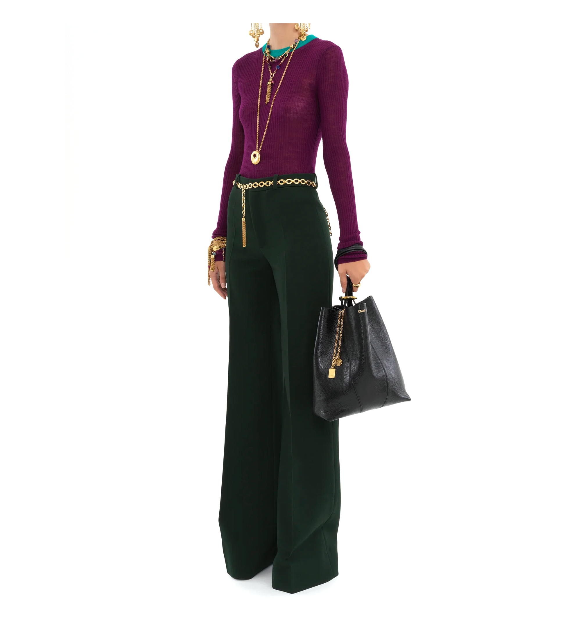 Chloé Spin Tote Bag in Grained Leather