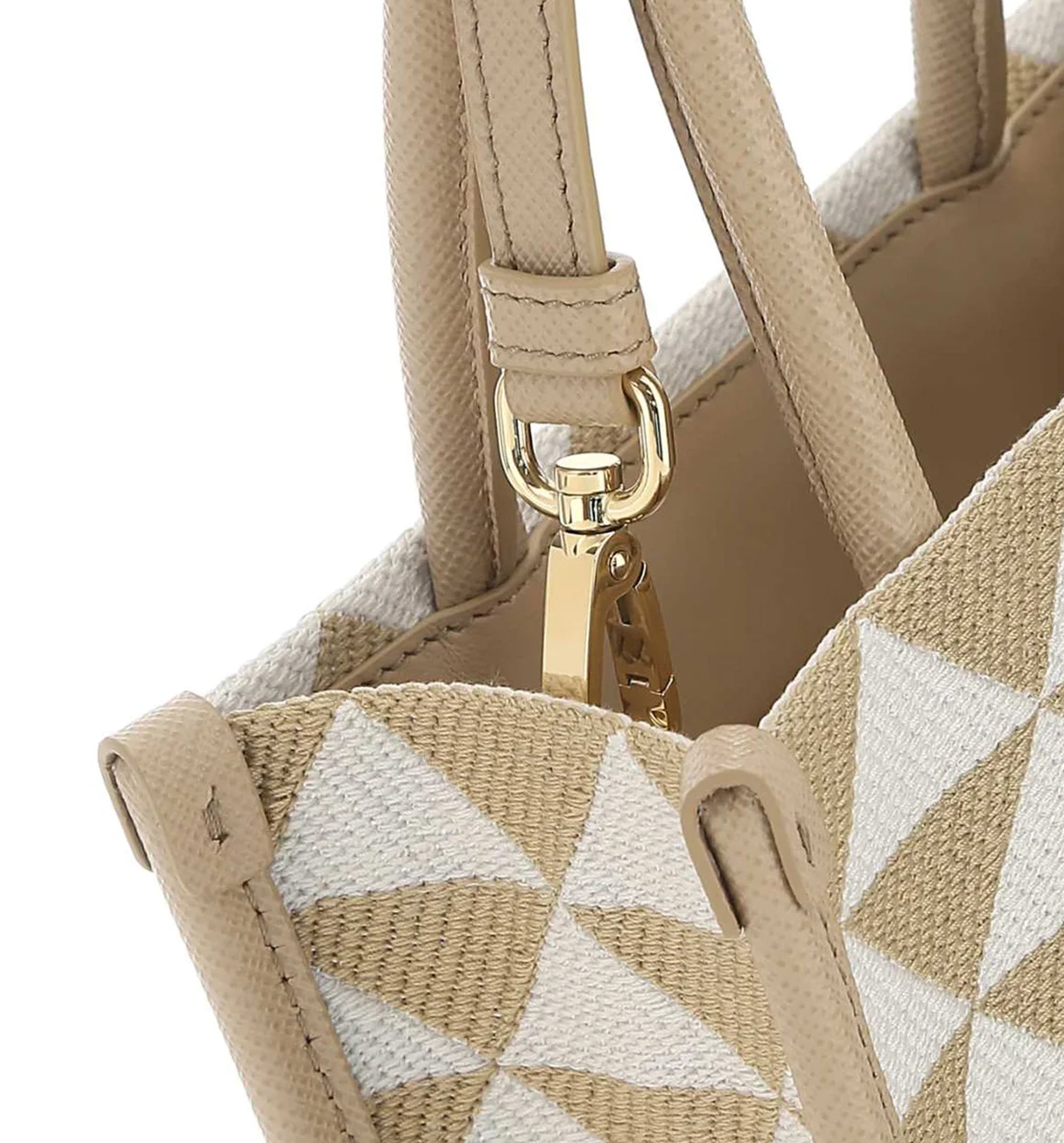 Prada Logo Detailed Monogram Tote Bag