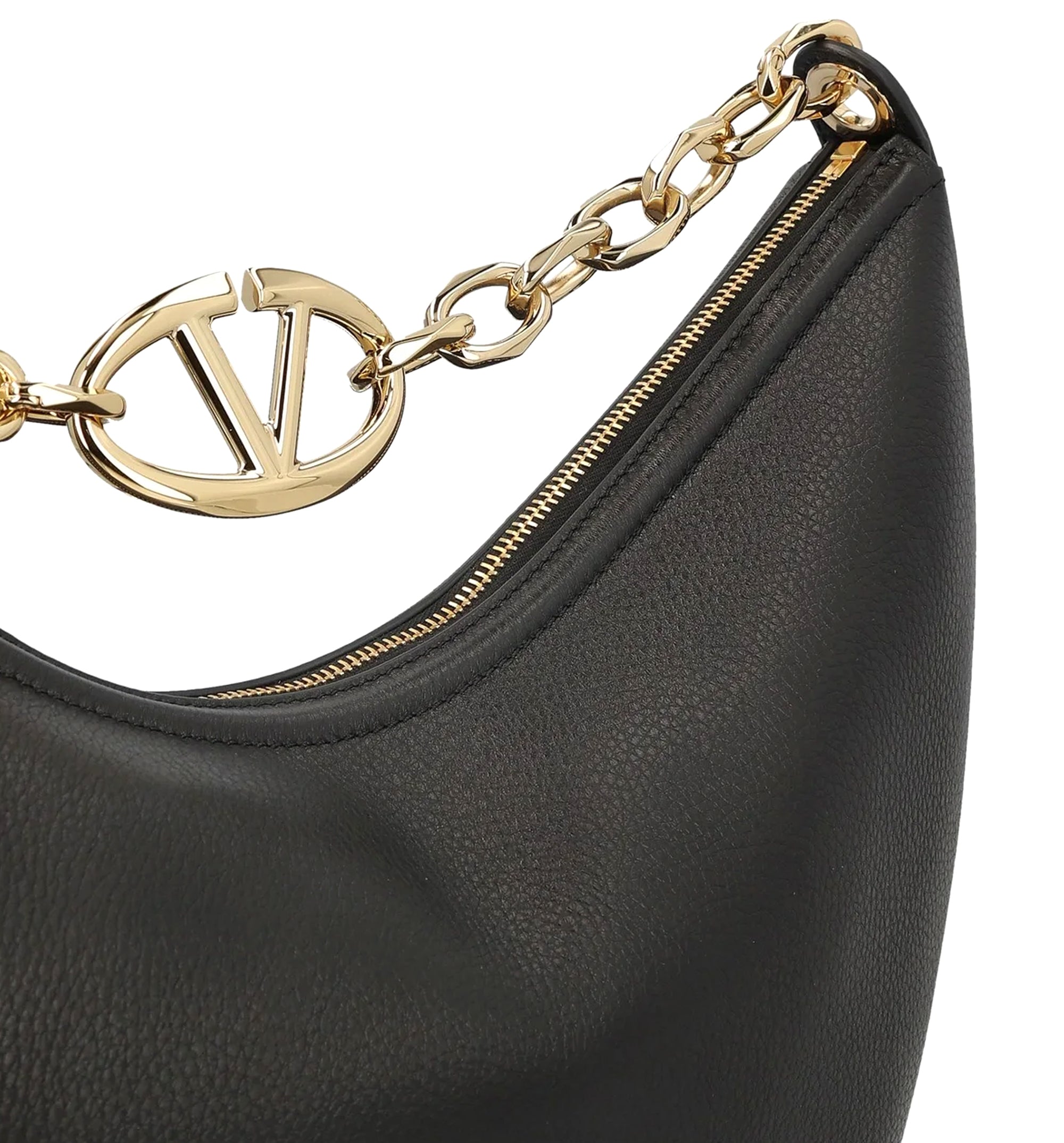 VLogo Moon Zip-Up Medium Shoulder Bag