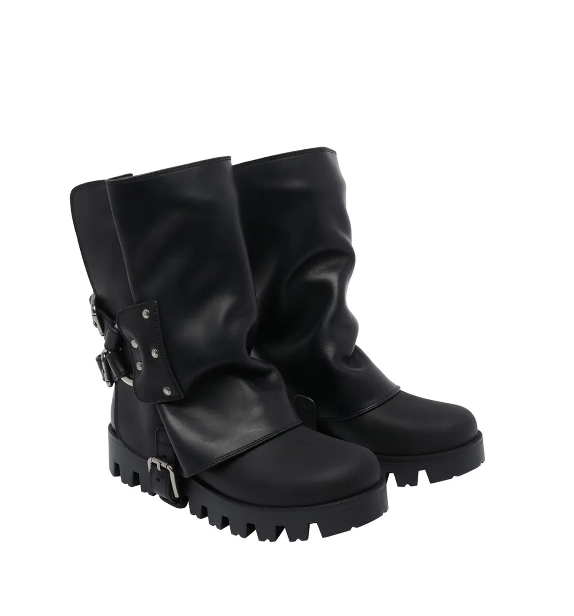 Ankle Boot in Rubber & Leather