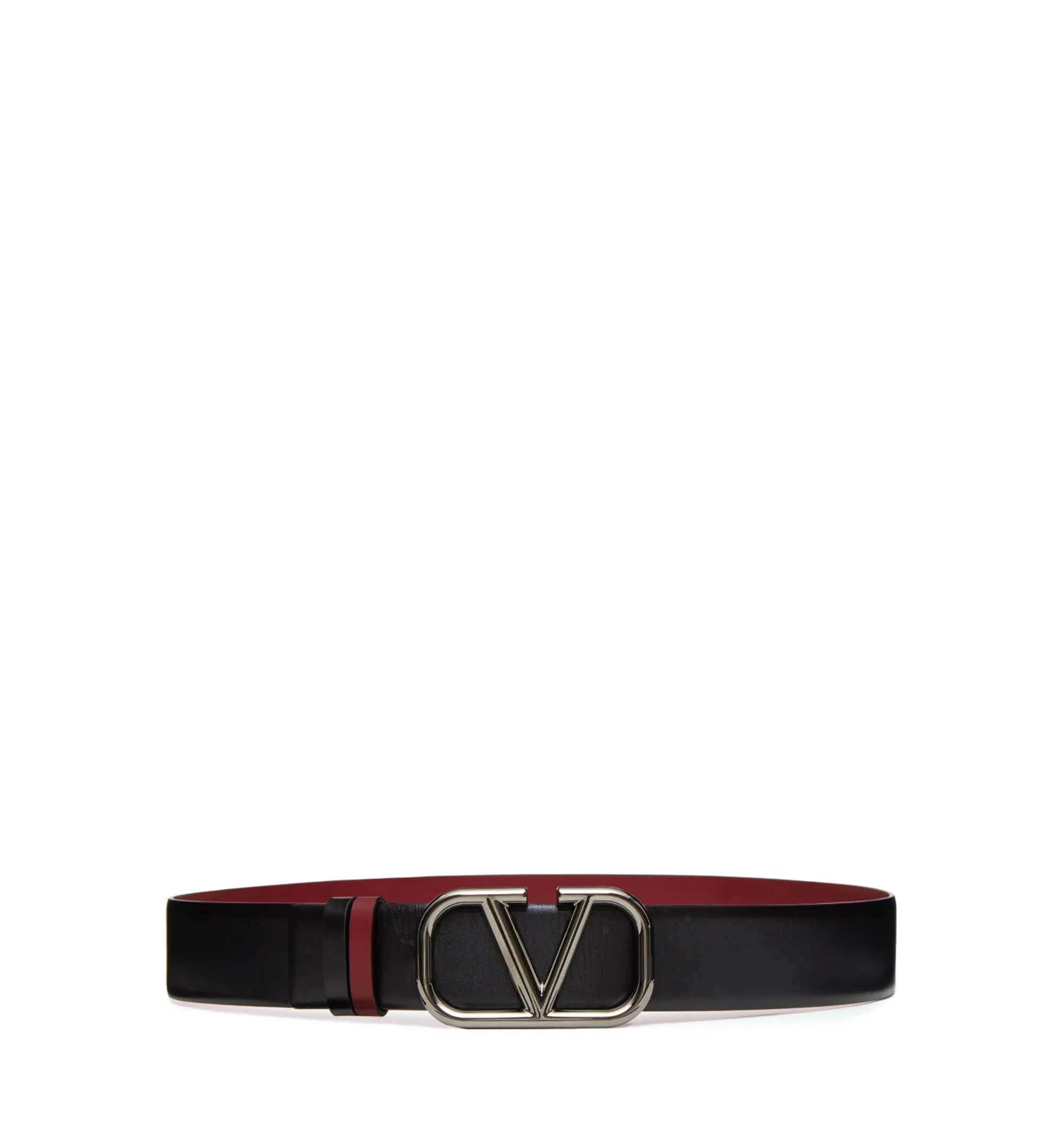 Reversible Vlogo Signature Belt in Calfskin