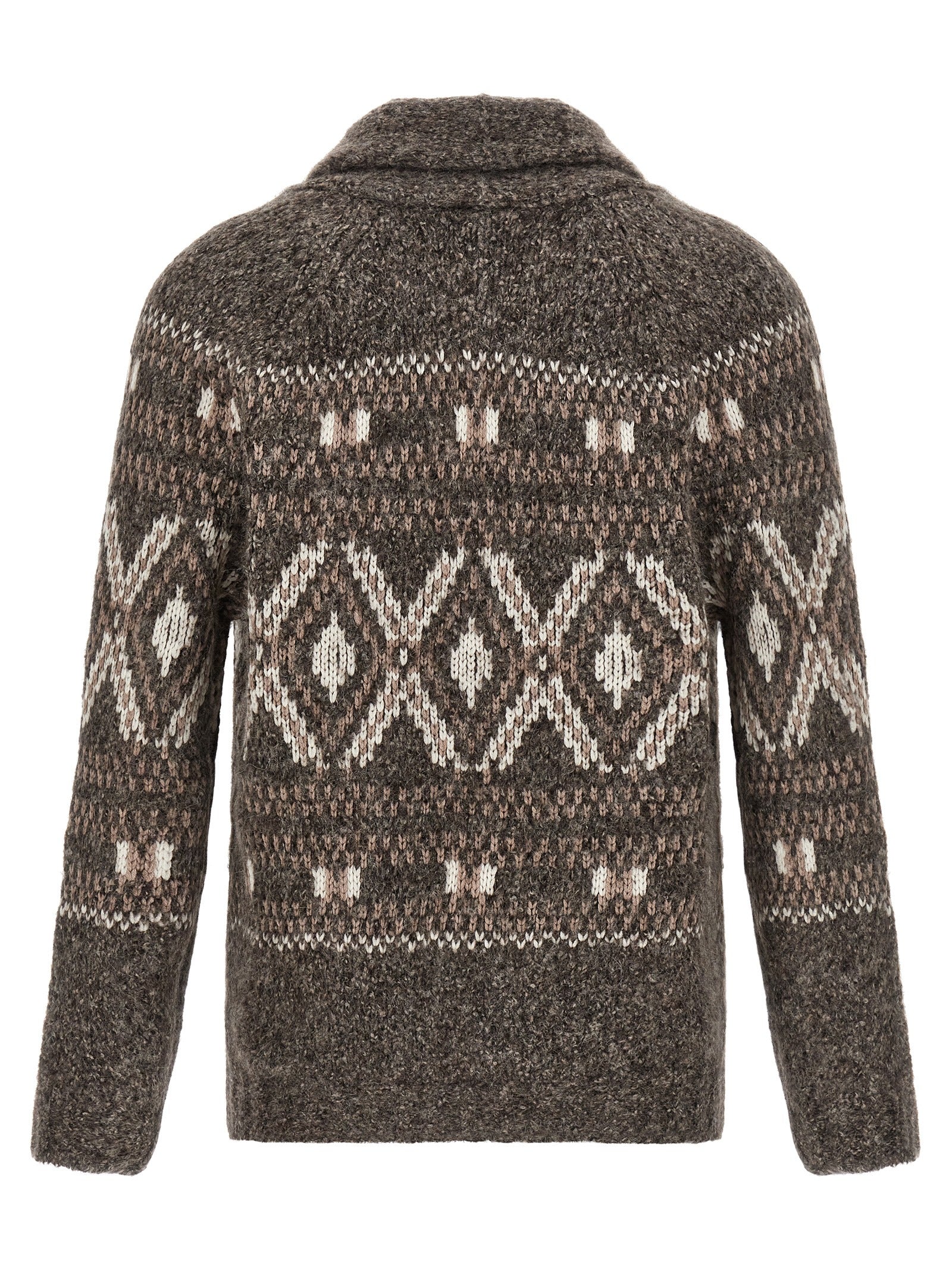 Geometric Jacquard Cardigan