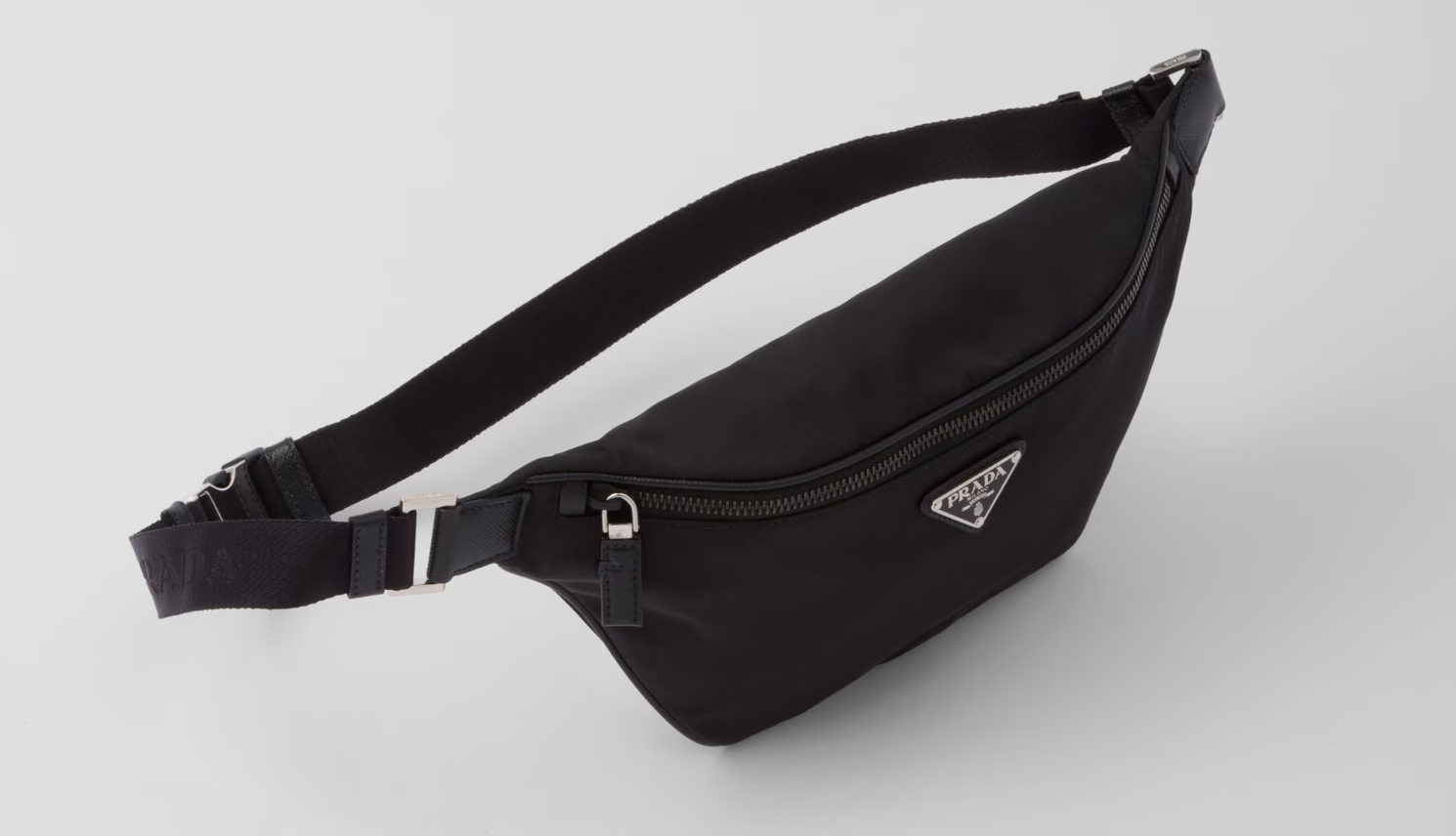 Re-Nylon and Saffiano leather belt bag