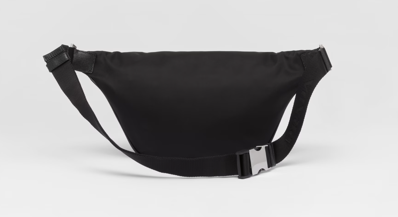 Re-Nylon and Saffiano leather belt bag