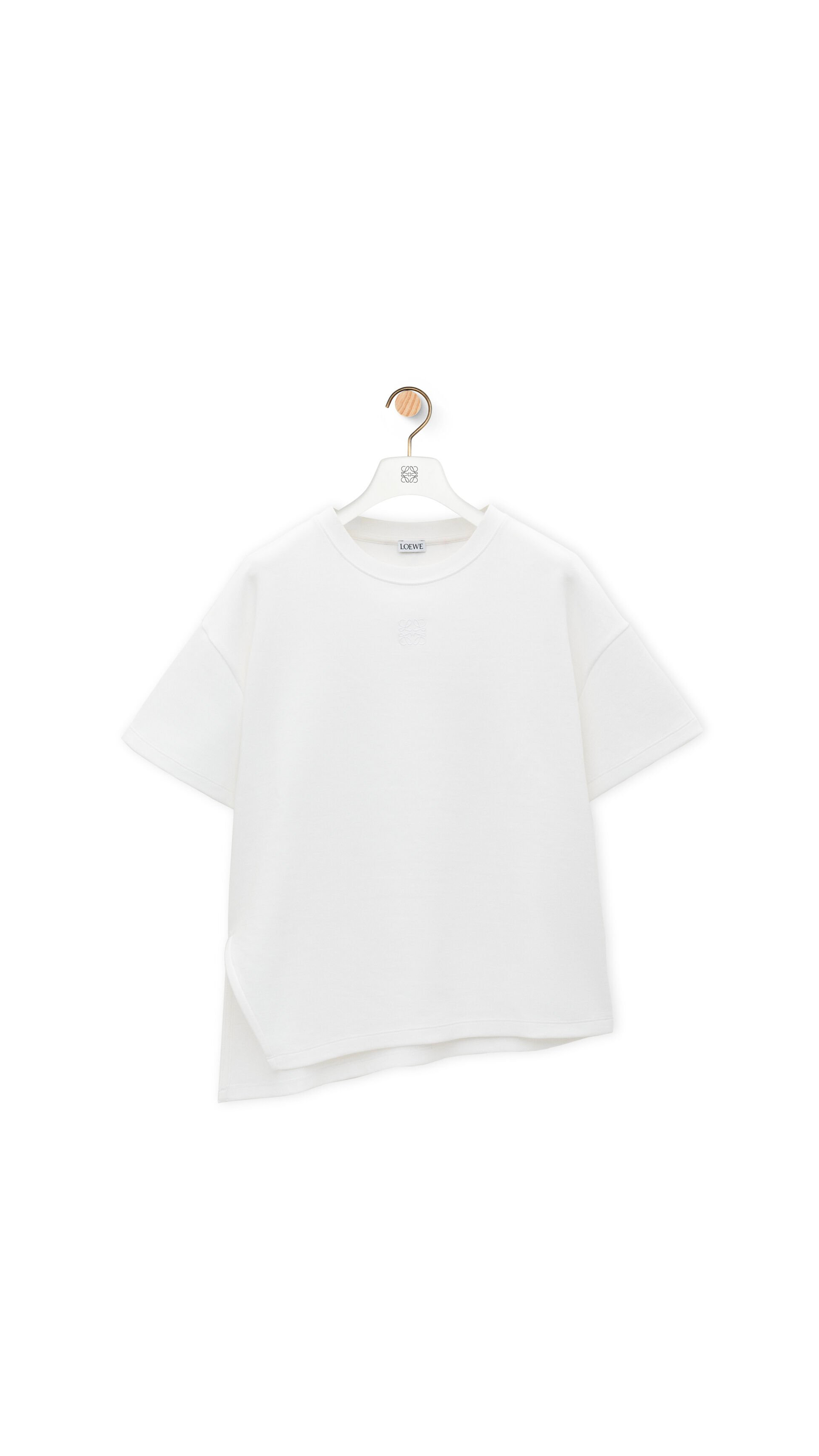 Asymmetric T-shirt in Cotton Blend