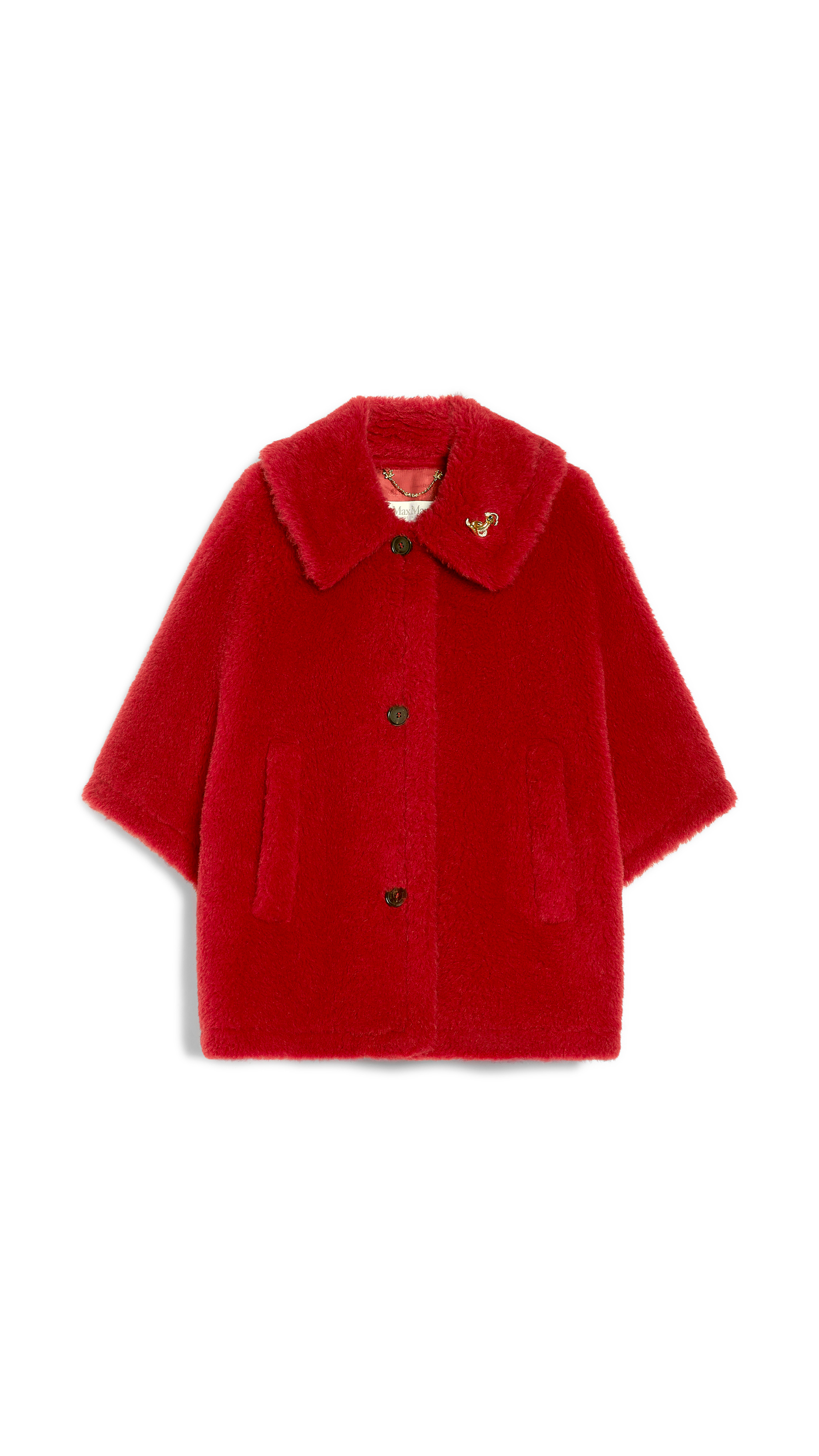 Teddy Fabric Cape - Red