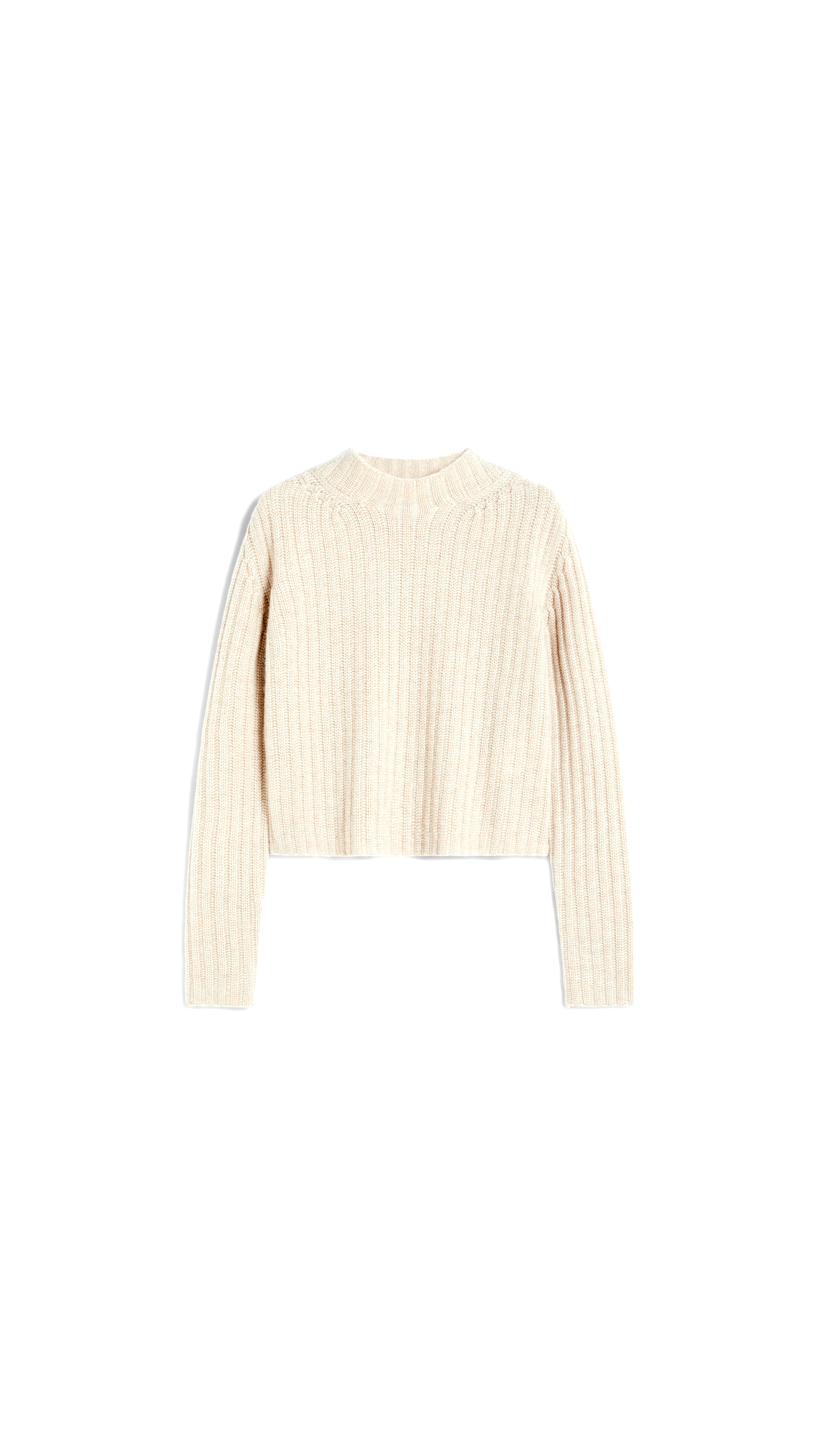 Aloa Ribbed-Knit Sweater - Beige