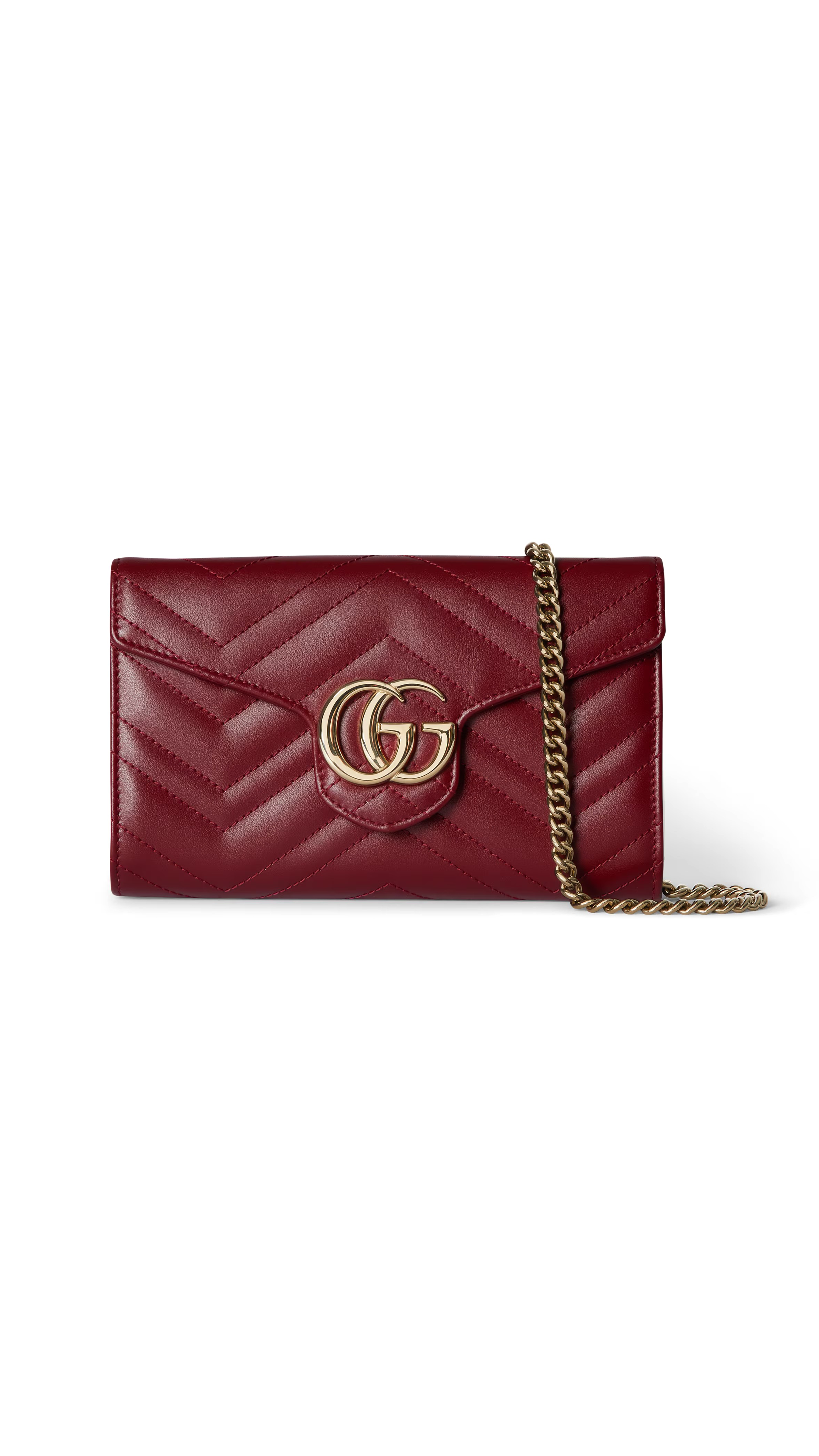 GG Marmont Wallet on Chain - Rosso Ancora