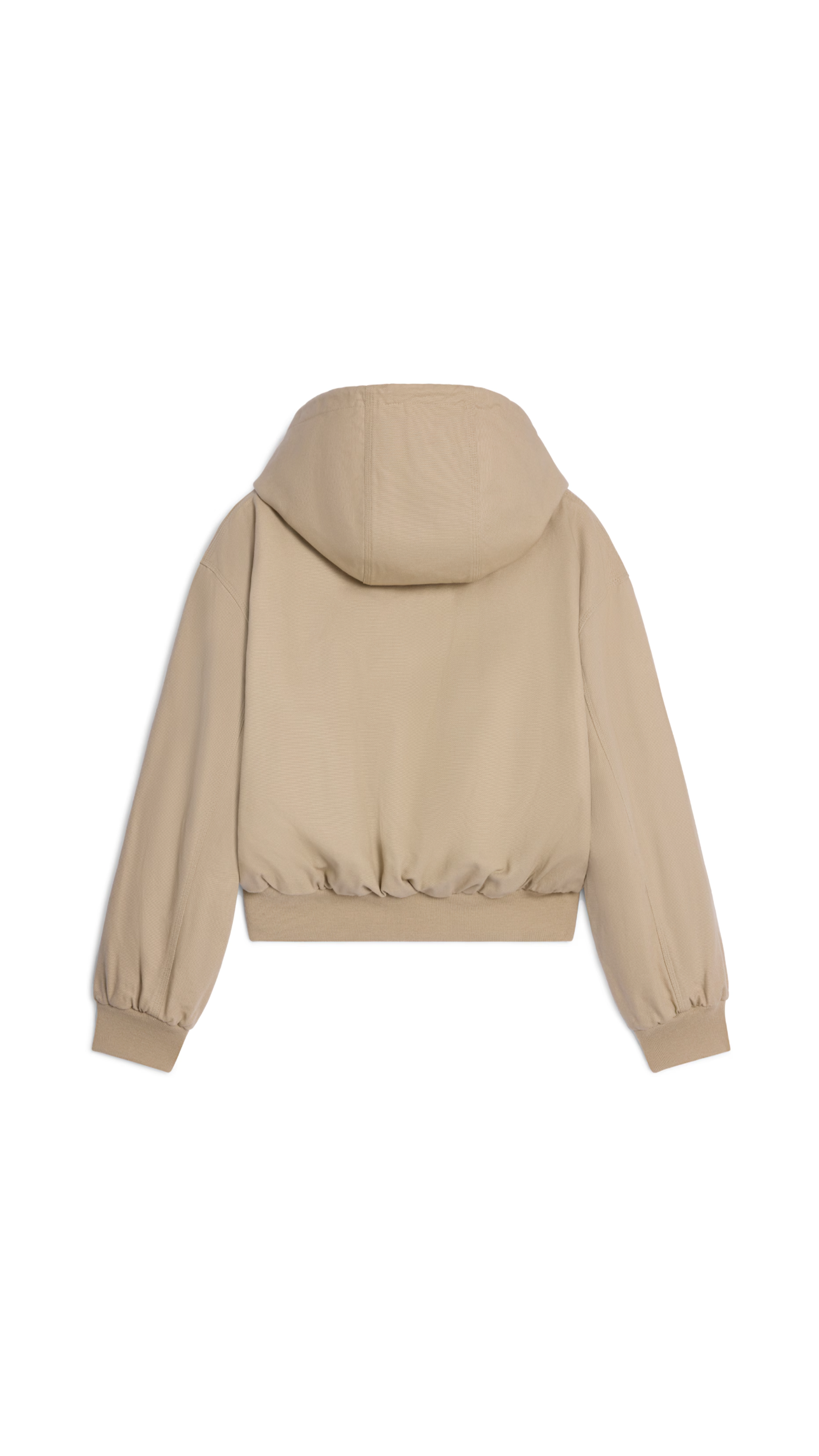 Triomphe Blouson Jacket in Oxford Cotton - Light Beige