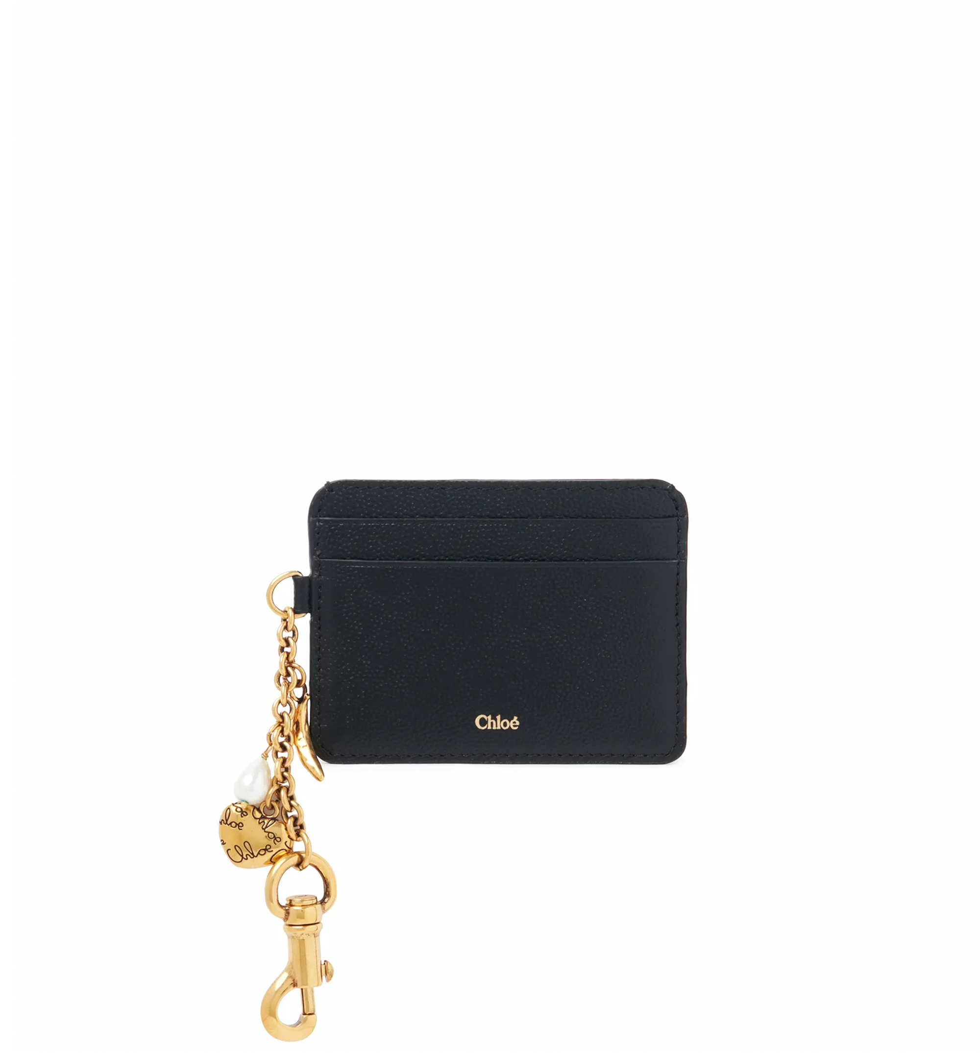Chloé Charms Card Holder in Grained Leather