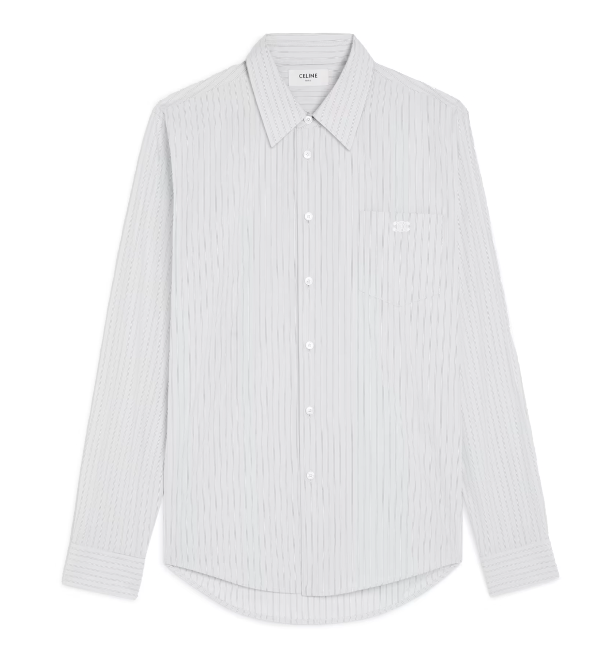 Loose Shirt in Striped Poplin Cotton