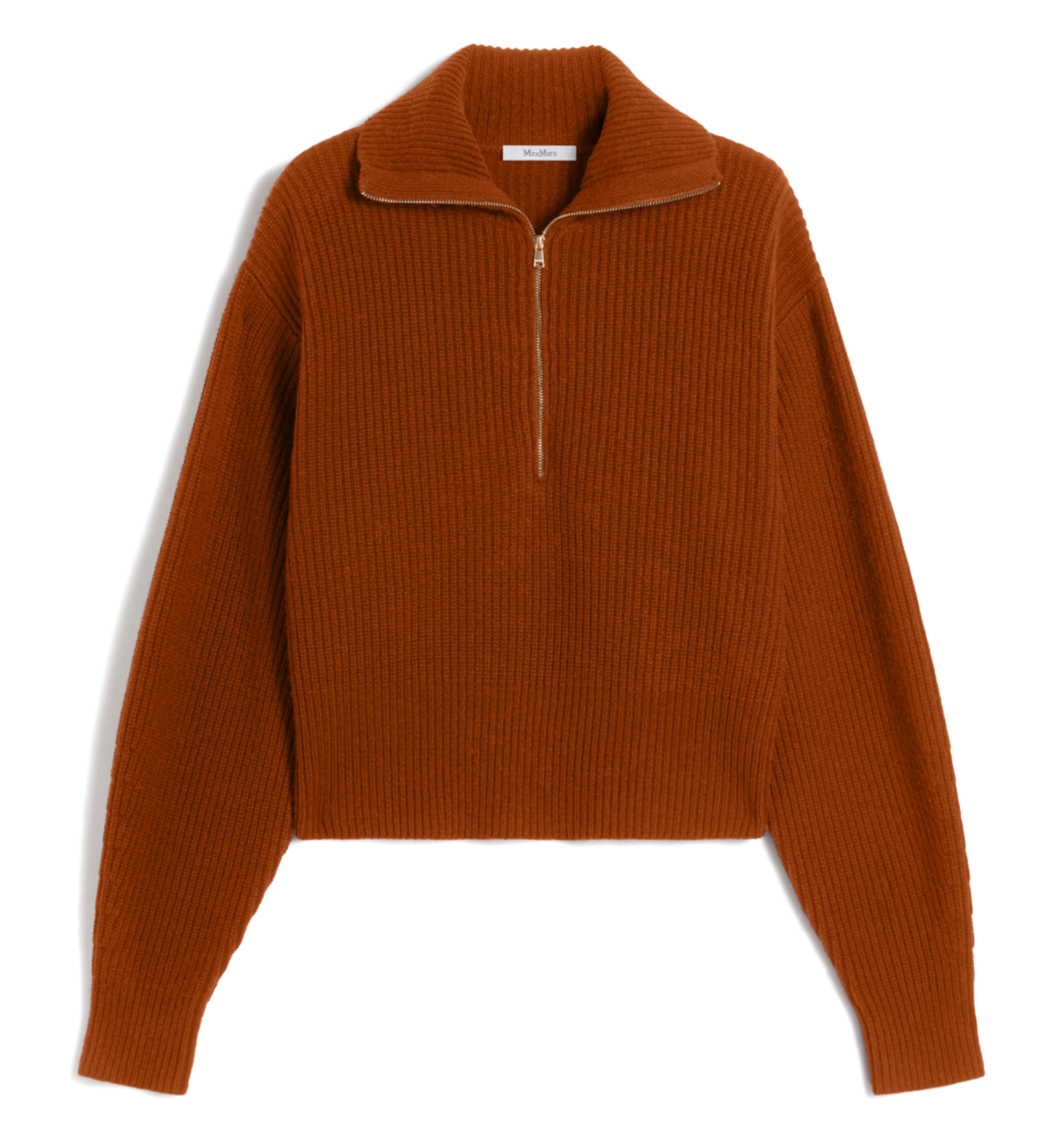 Wool and cashmere jumper with zip