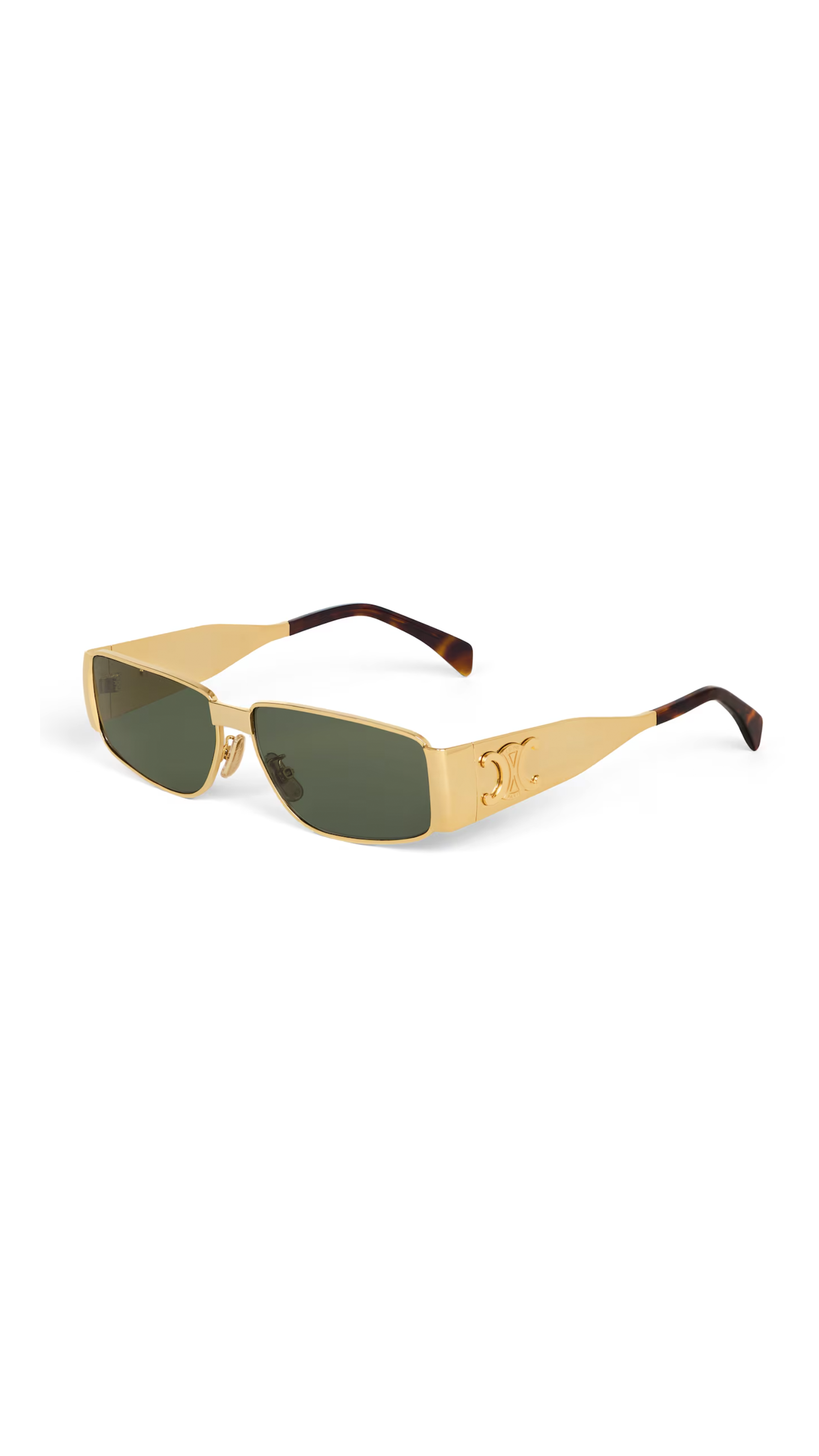 Triomphe Metal 06 Sunglasses in Metal - Gold/Green