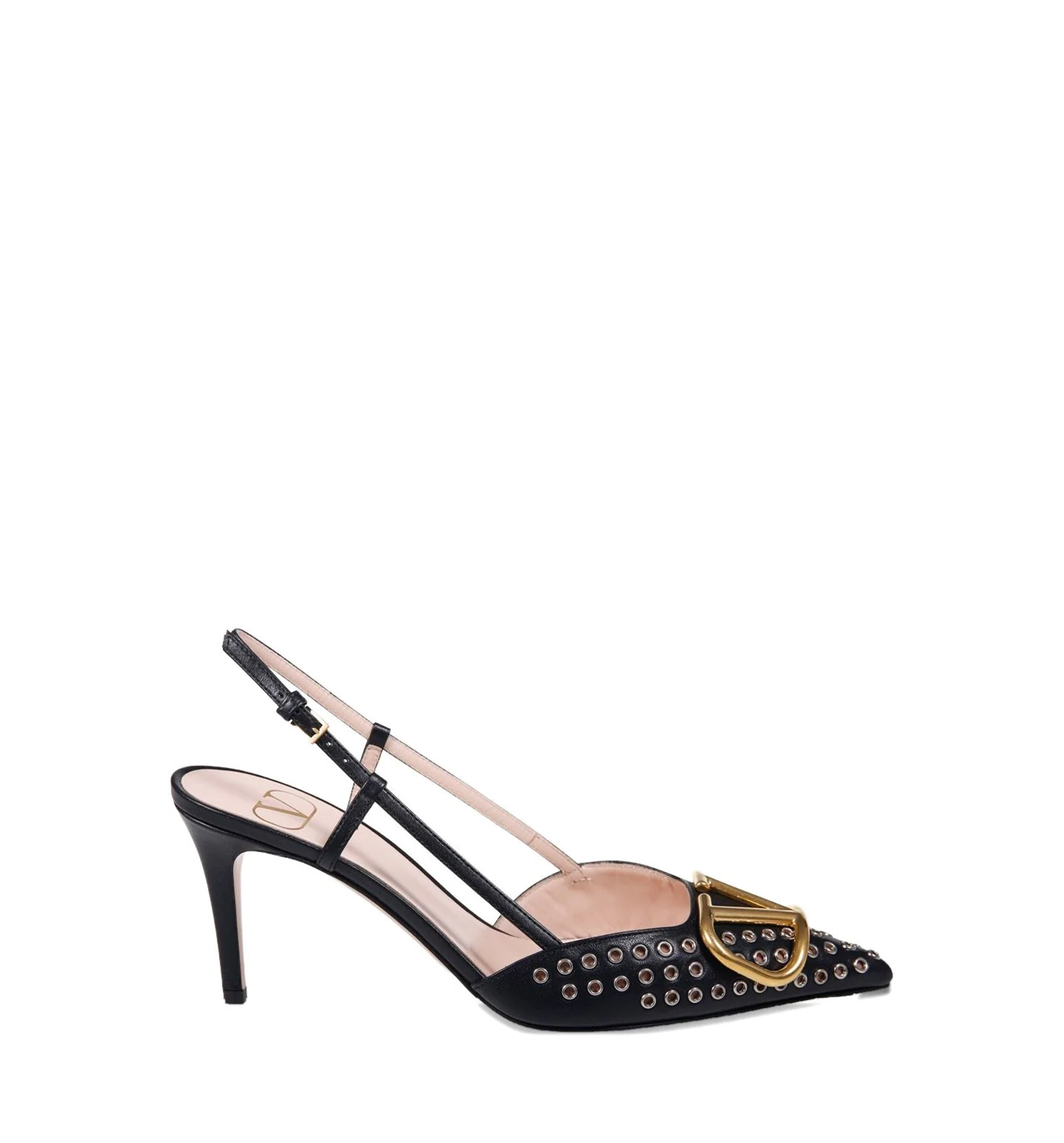 Vlogo Signature Calfskin Slingback Pump with Eyelets