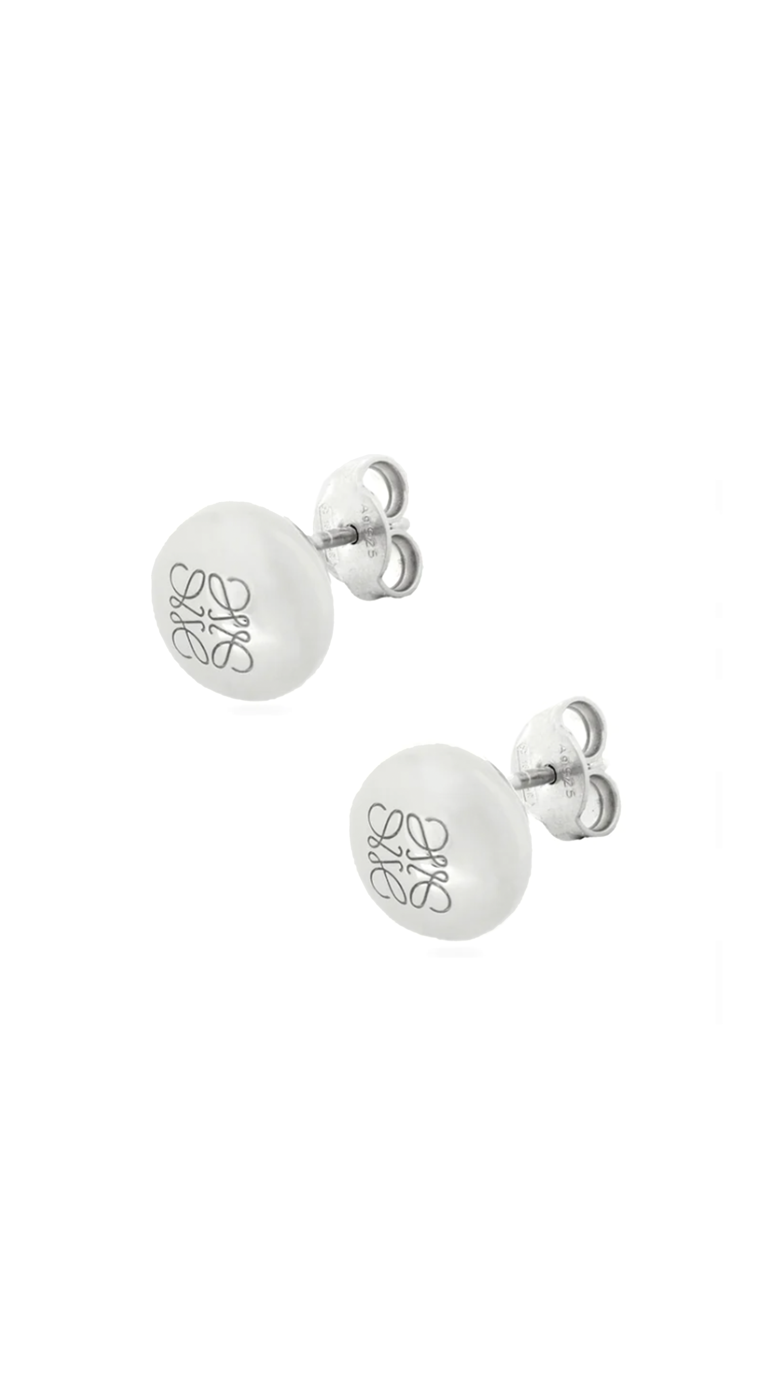 Anagram Pebble Stud Earrings in Sterling Silver