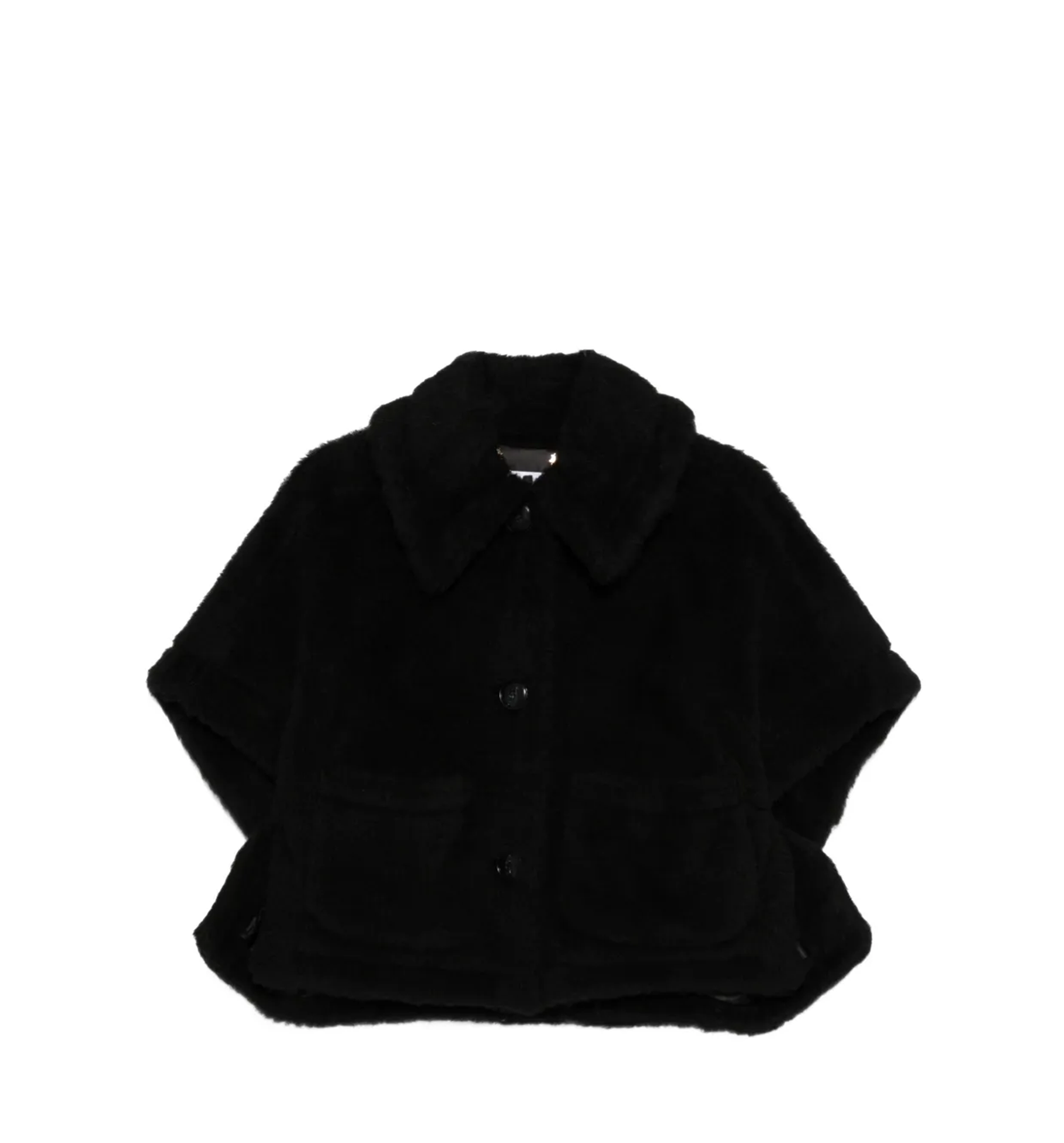 Three Button Teddy Cape