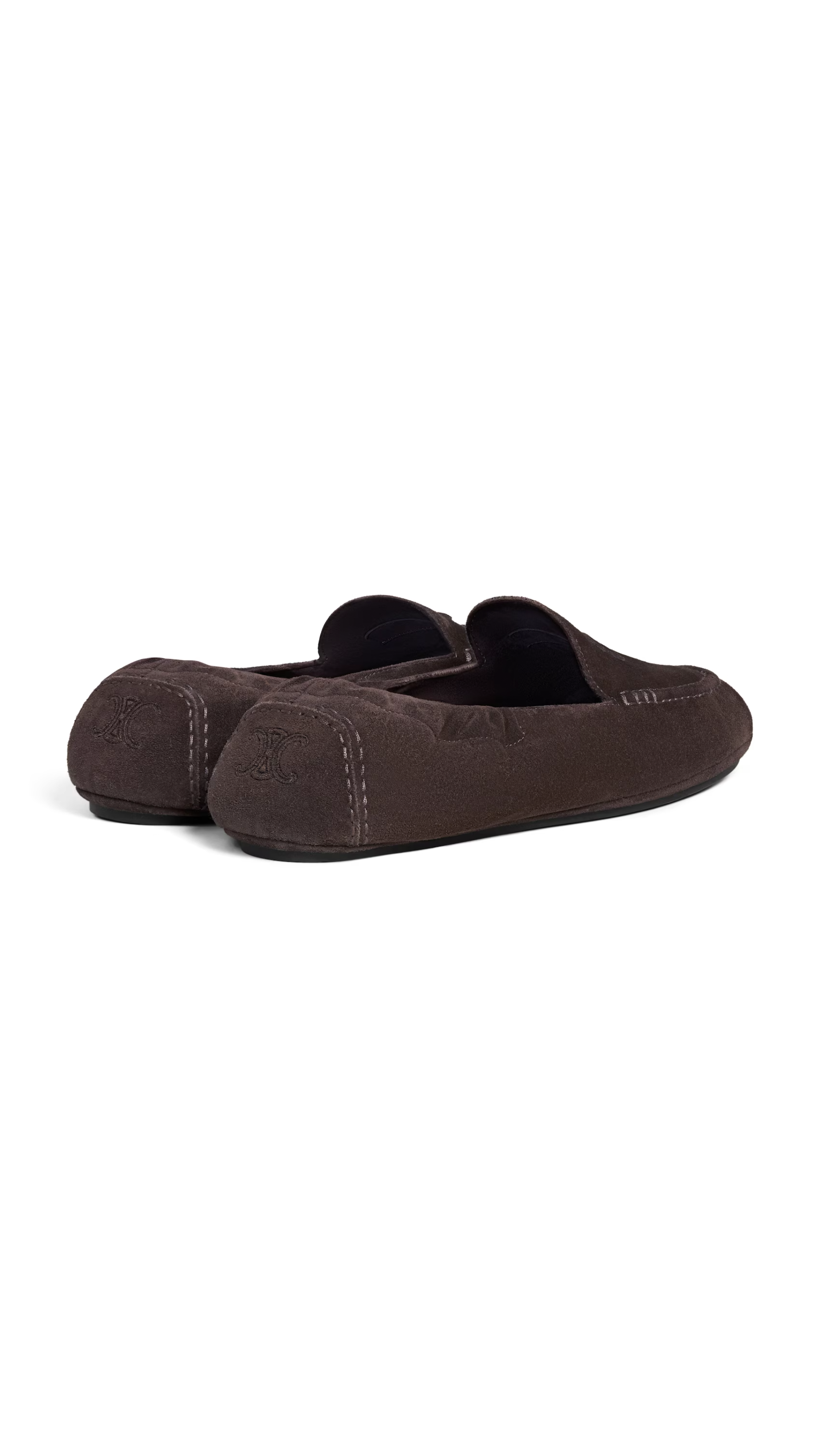 Adam Loafer with Triomphe in Suede Calfskin - Dark Brown