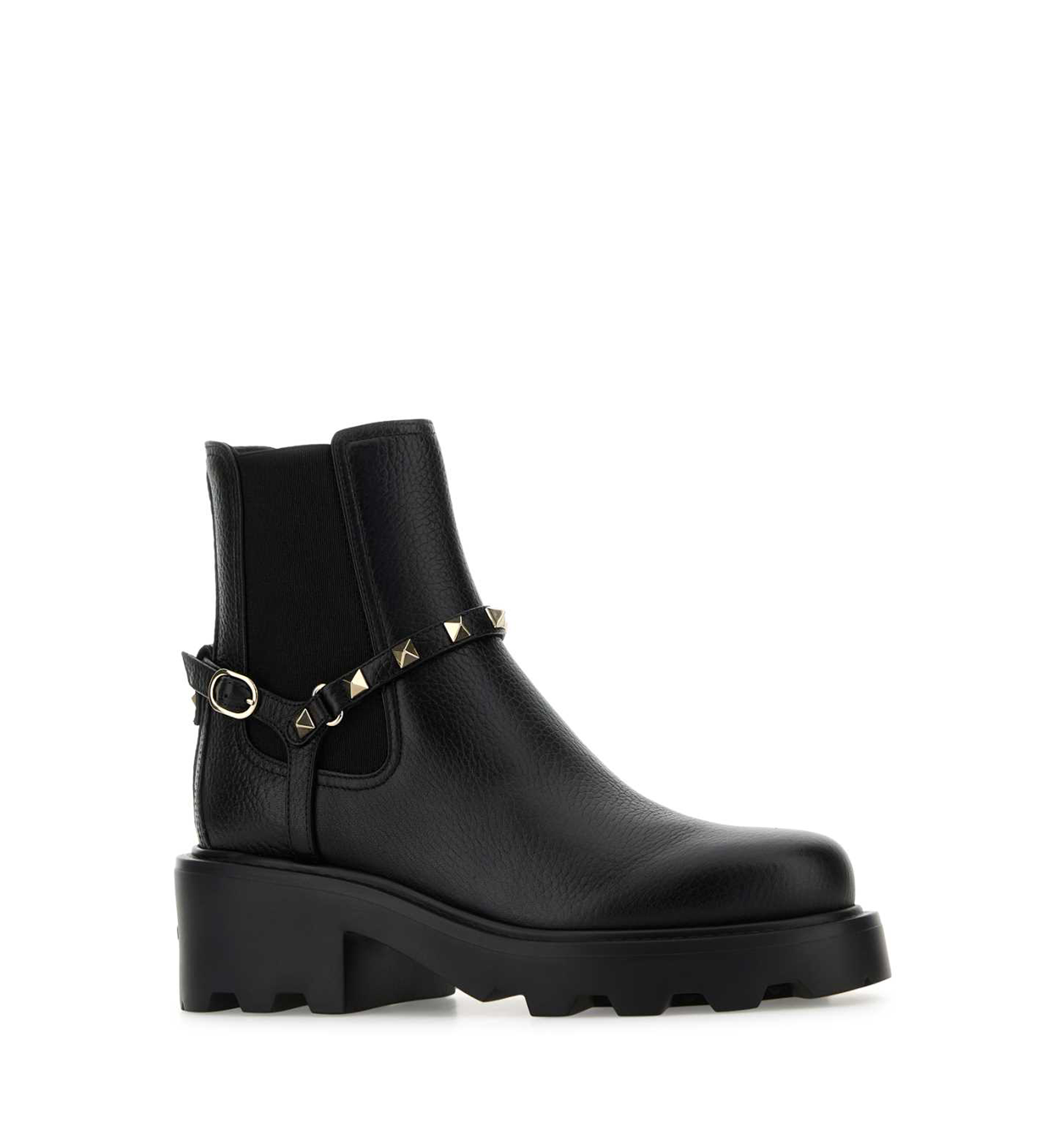 Rockstud Calfskin Beatle Boots
