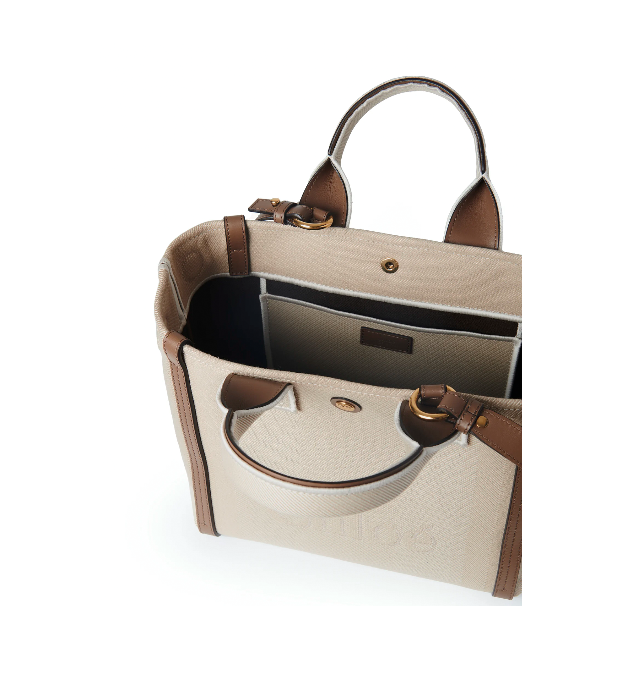 Chloé Small Carry Tote Bag in Canvas