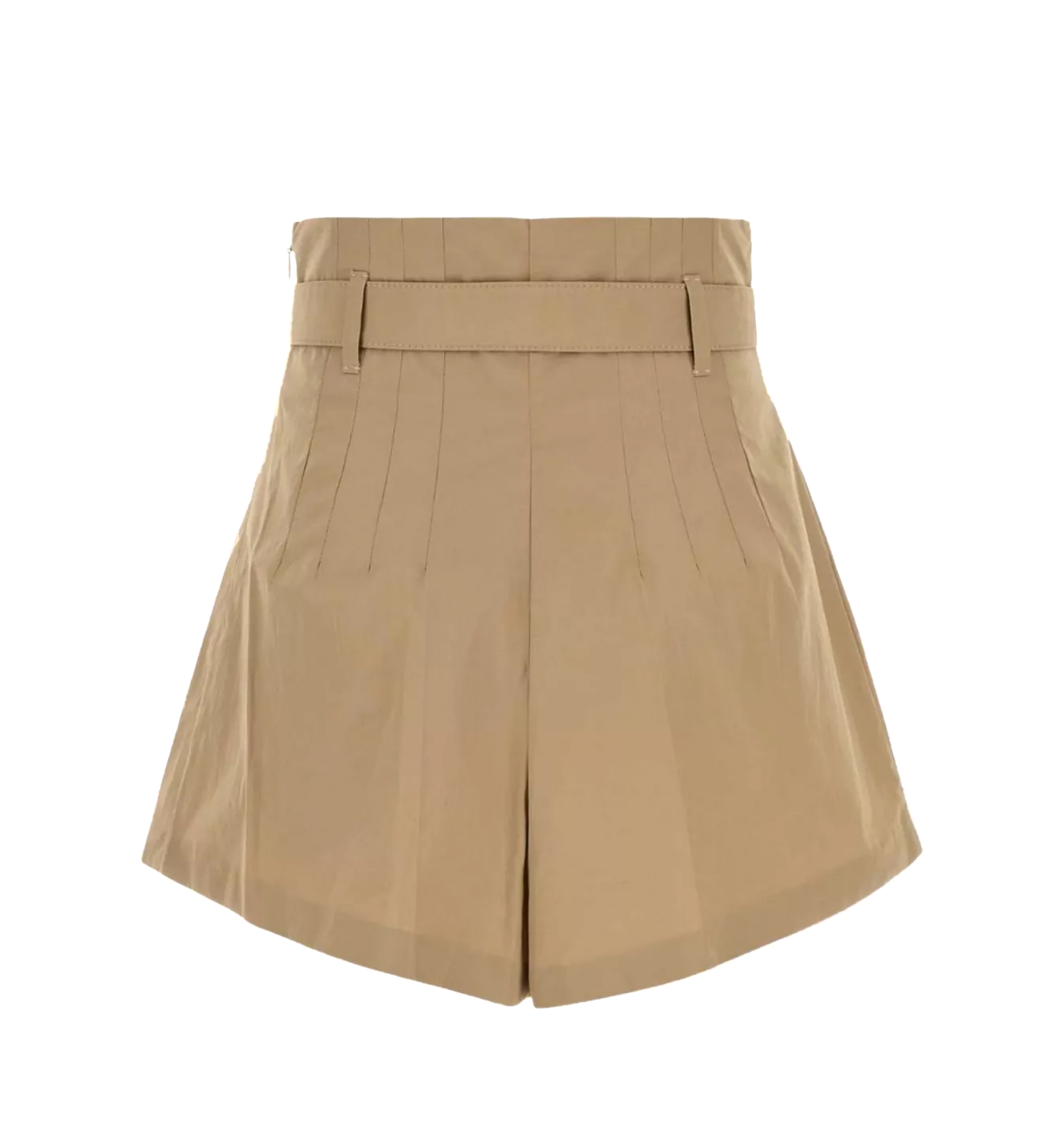 Belted Poplin Shorts